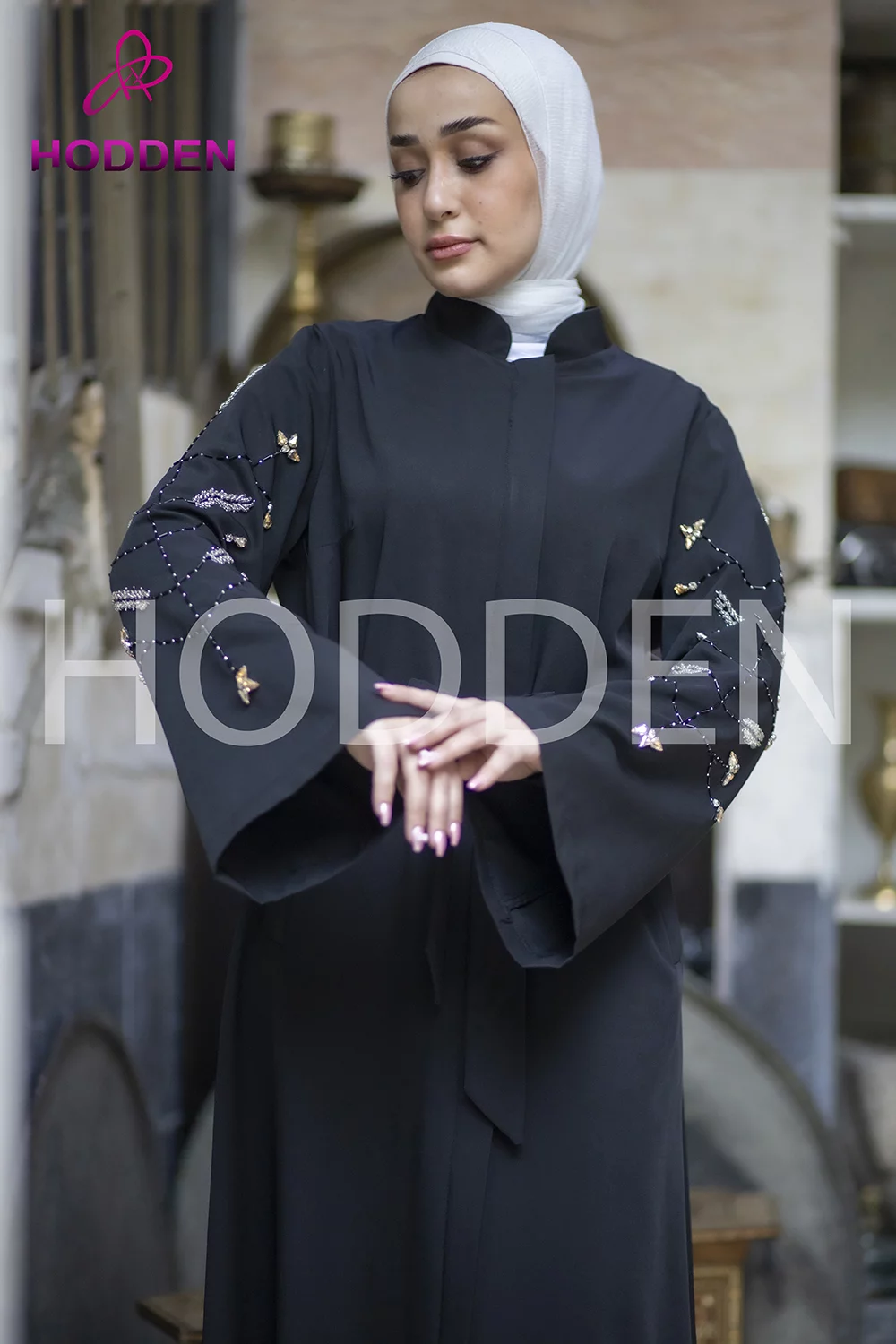 ⁦عباية شك ورقة على الكم 3868-3⁩ - الصورة ⁦3⁩