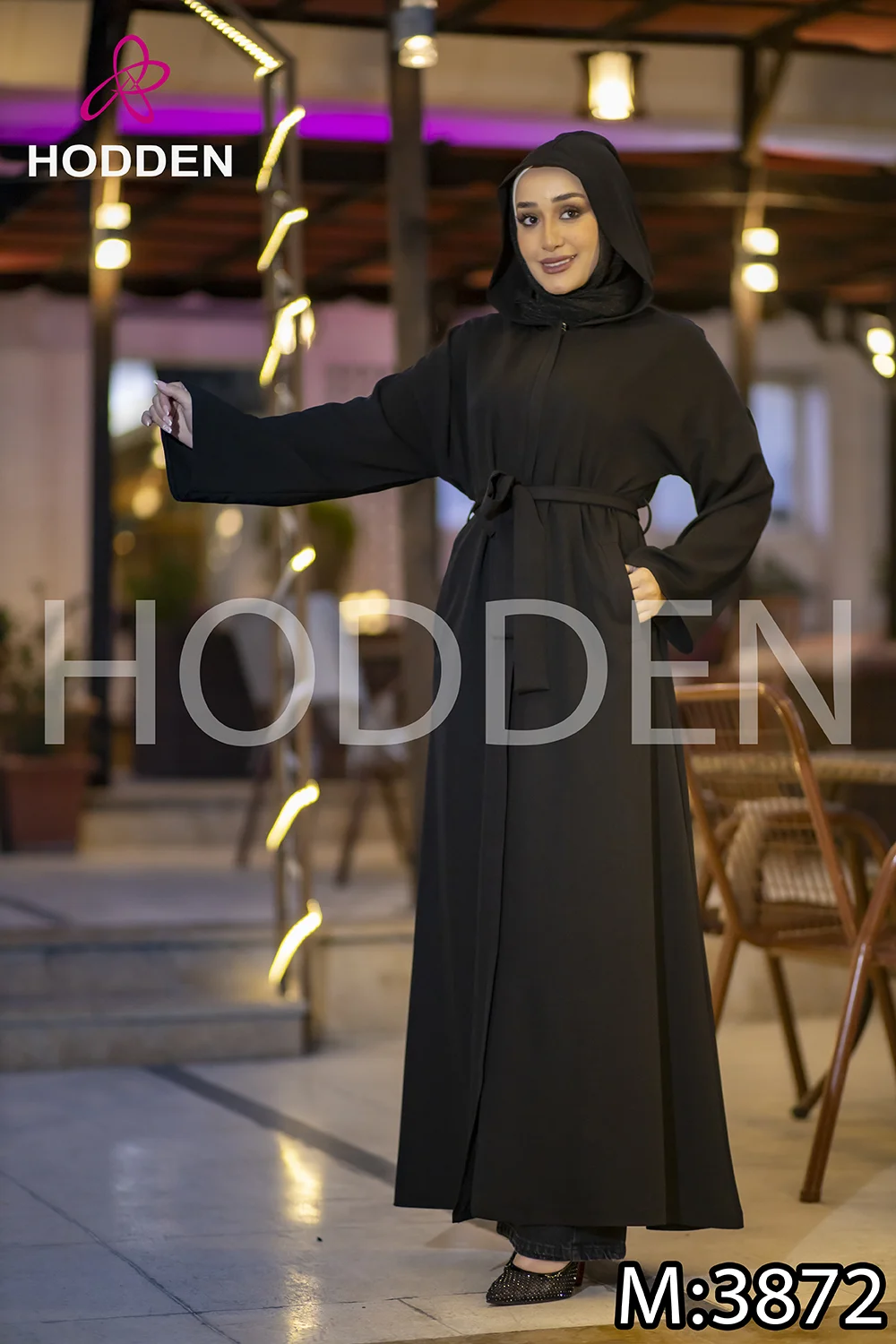 عباية كلوش مع كبشون 3872