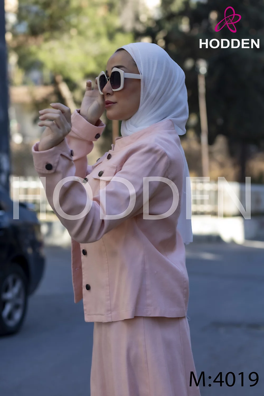 ⁦طقم كتان جاكيت و تنورة 4019⁩ - الصورة ⁦9⁩