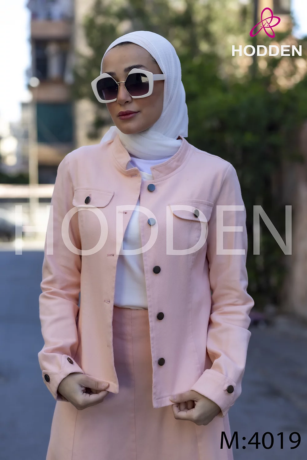 ⁦طقم كتان جاكيت و تنورة 4019⁩ - الصورة ⁦7⁩