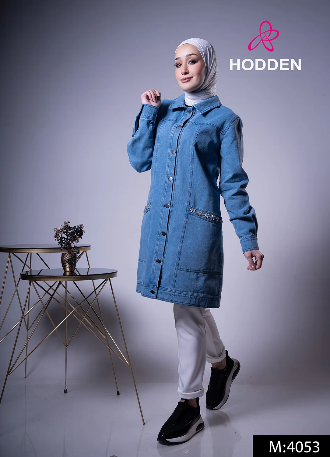 ⁦جاكيت جينز جيبة طبش 4053⁩ - الصورة ⁦3⁩