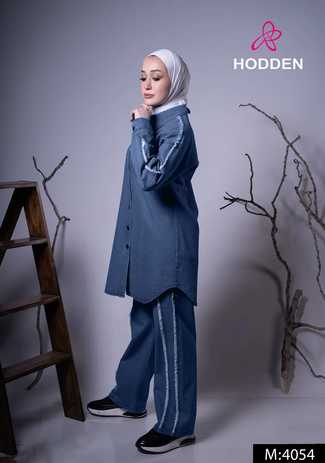 طقم جينز جاكيت + بنطال 4054