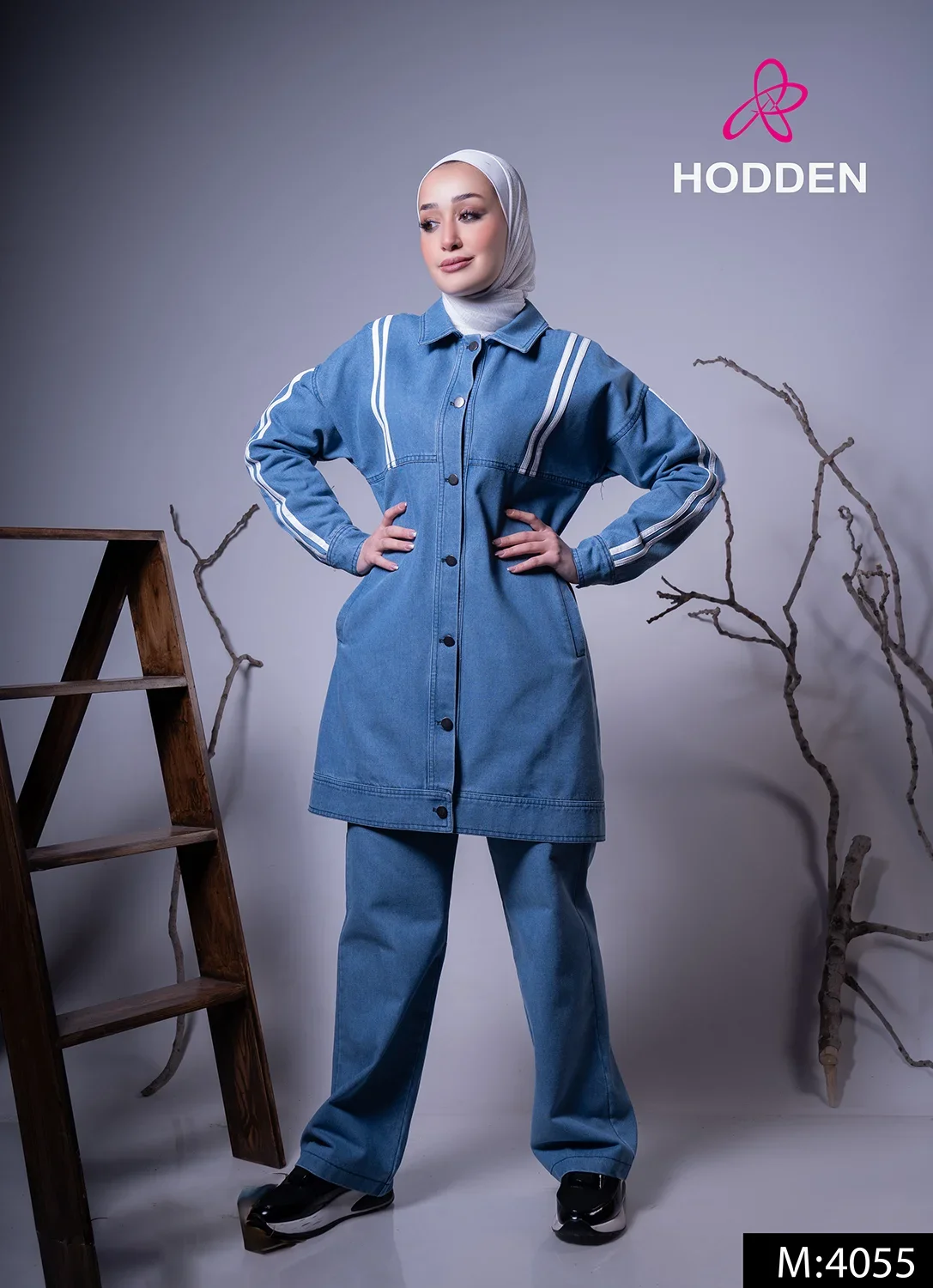 ⁦طقم جاكيت مع بنطال جينز 4055⁩ - الصورة ⁦4⁩