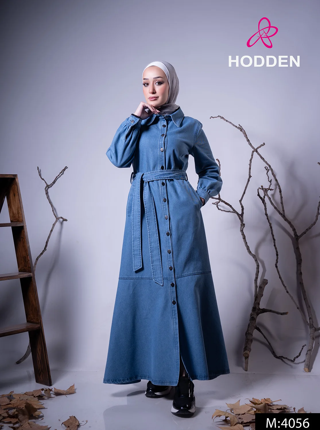 ⁦فستان جينز تنسل 4056⁩ - الصورة ⁦7⁩