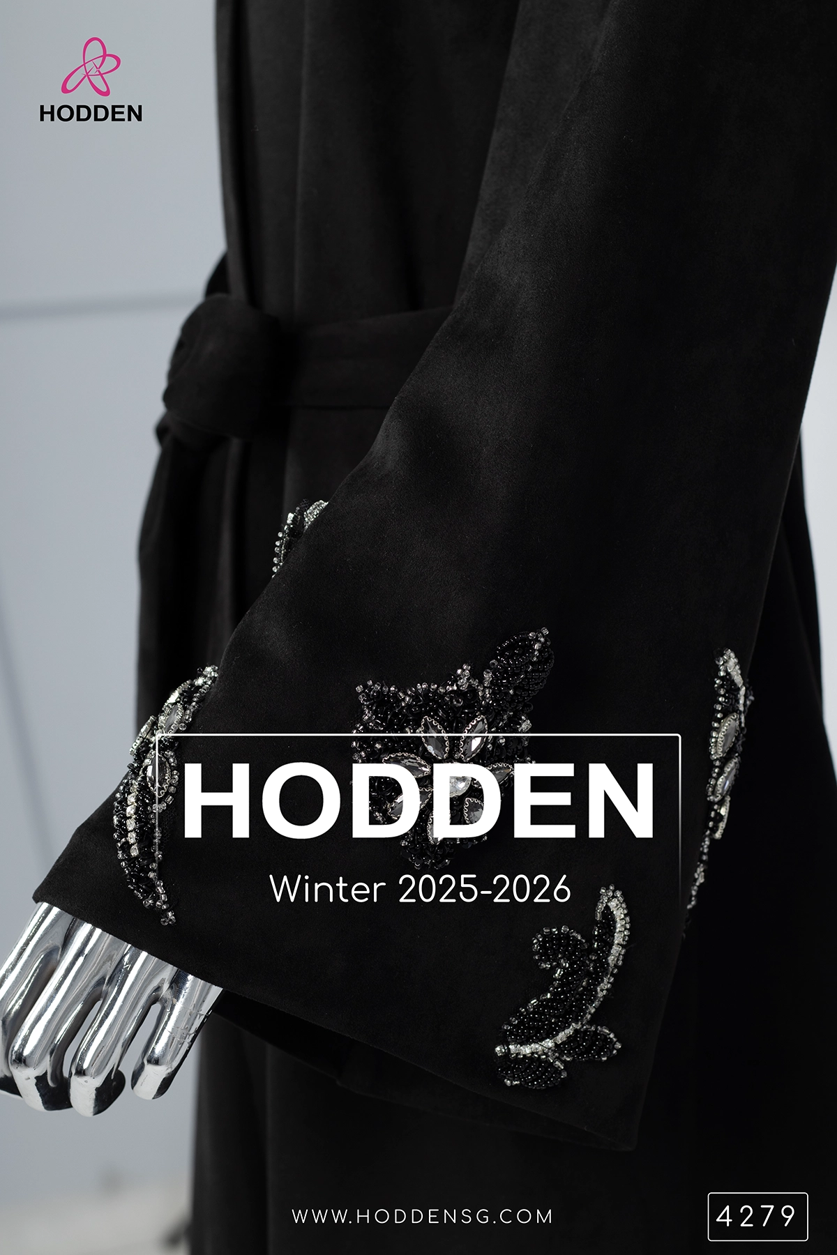 ⁦عباية مخمل اسوارة شك -4279⁩ - الصورة ⁦11⁩