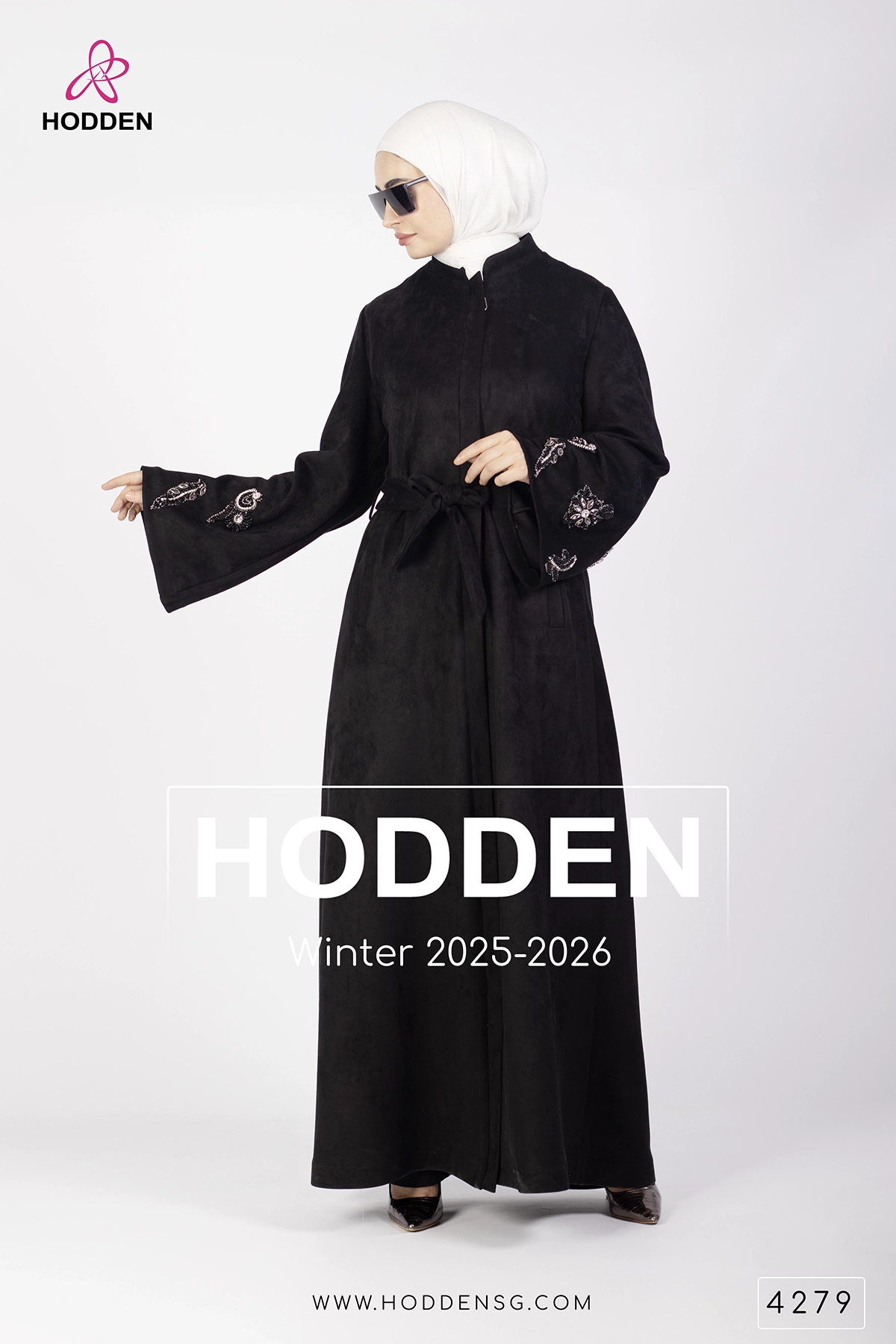 ⁦عباية مخمل اسوارة شك -4279⁩ - الصورة ⁦2⁩