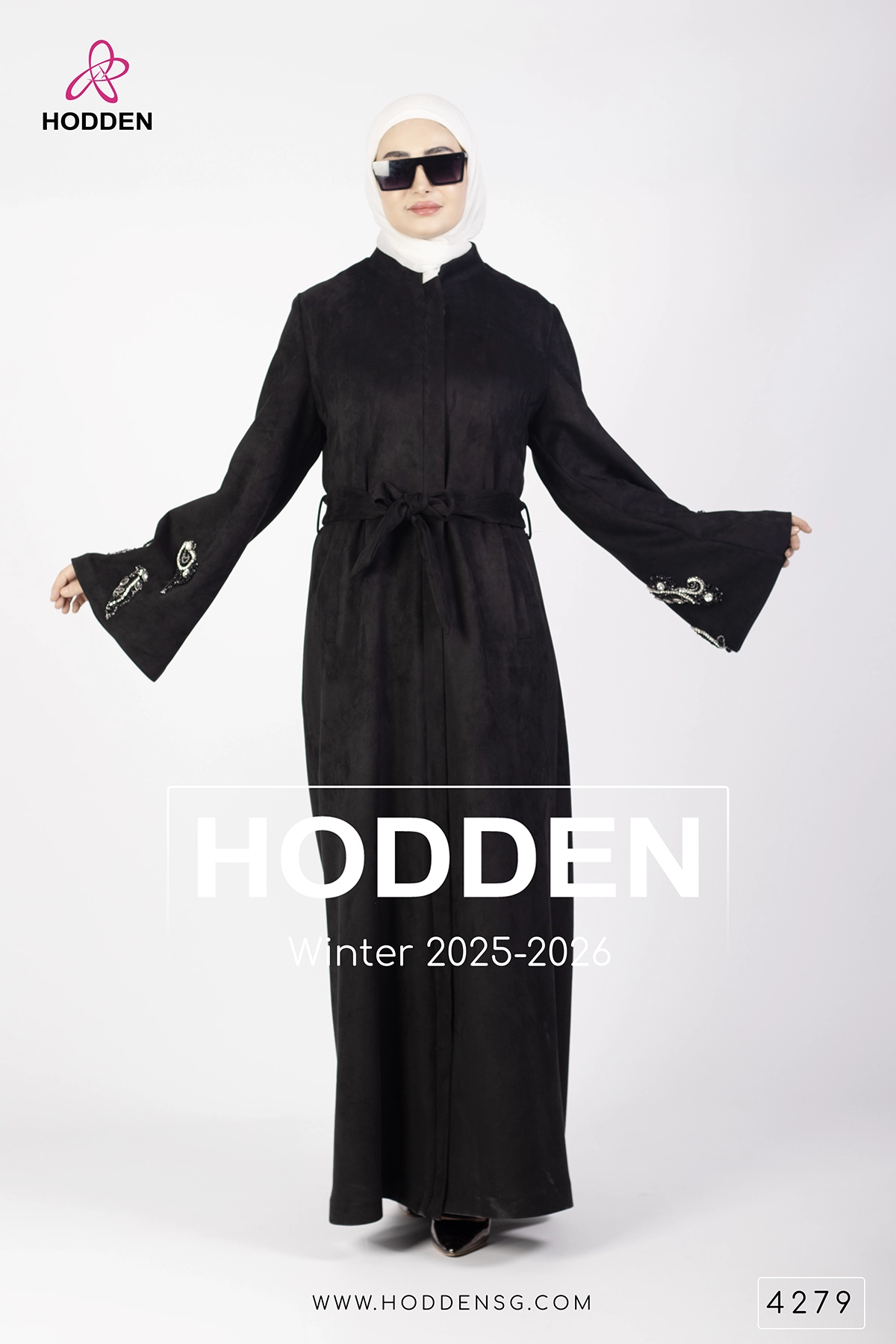 ⁦عباية مخمل اسوارة شك -4279⁩ - الصورة ⁦6⁩