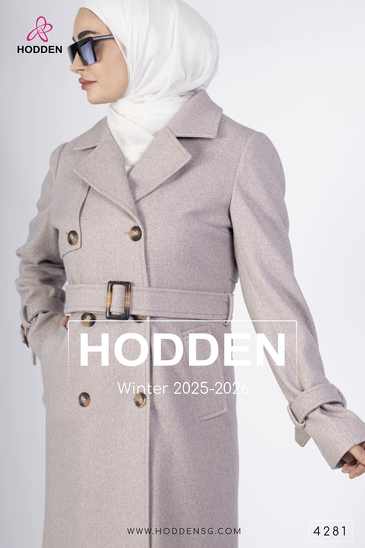 ⁦مانطو جوخ ردة مع زر -4281⁩ - الصورة ⁦7⁩