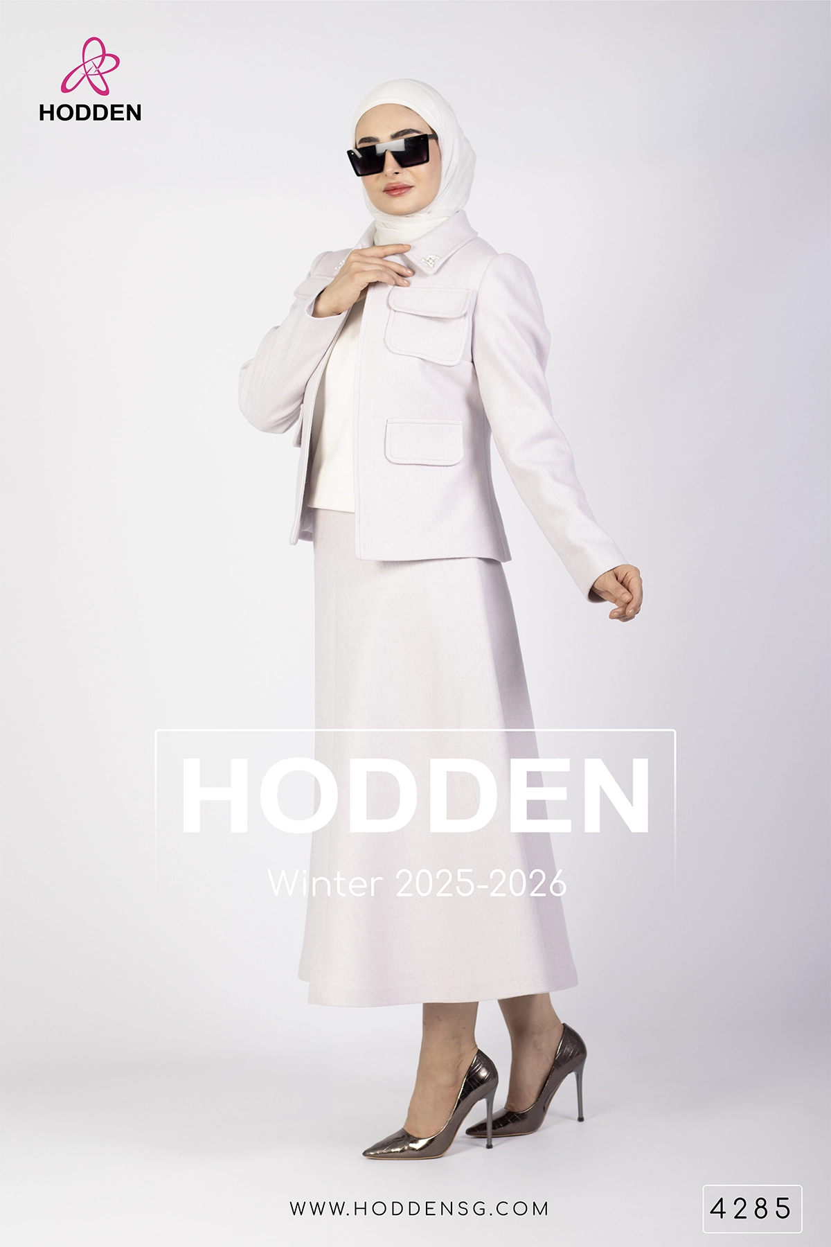 طقم جوخ تنورة بروش -4285 - الصورة 3