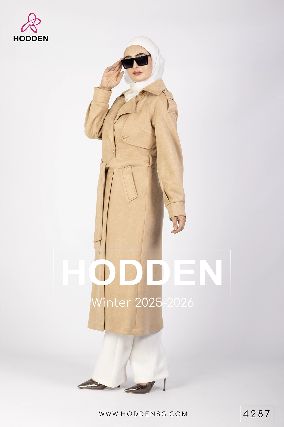 ⁦مانطو مخمل سويد  -4287⁩ - الصورة ⁦3⁩