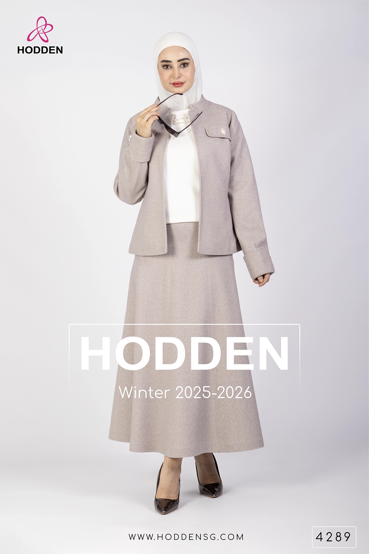 طقم جوخ تنورة كم مقلب -4289