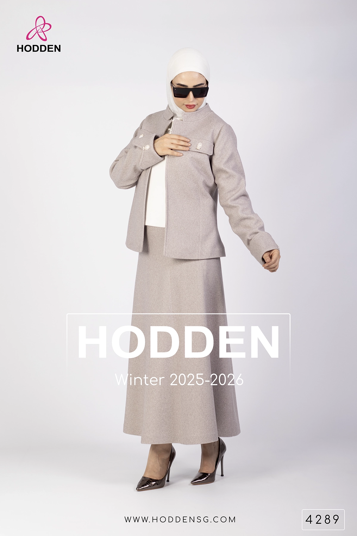 ⁦طقم جوخ تنورة كم مقلب -4289⁩ - الصورة ⁦2⁩