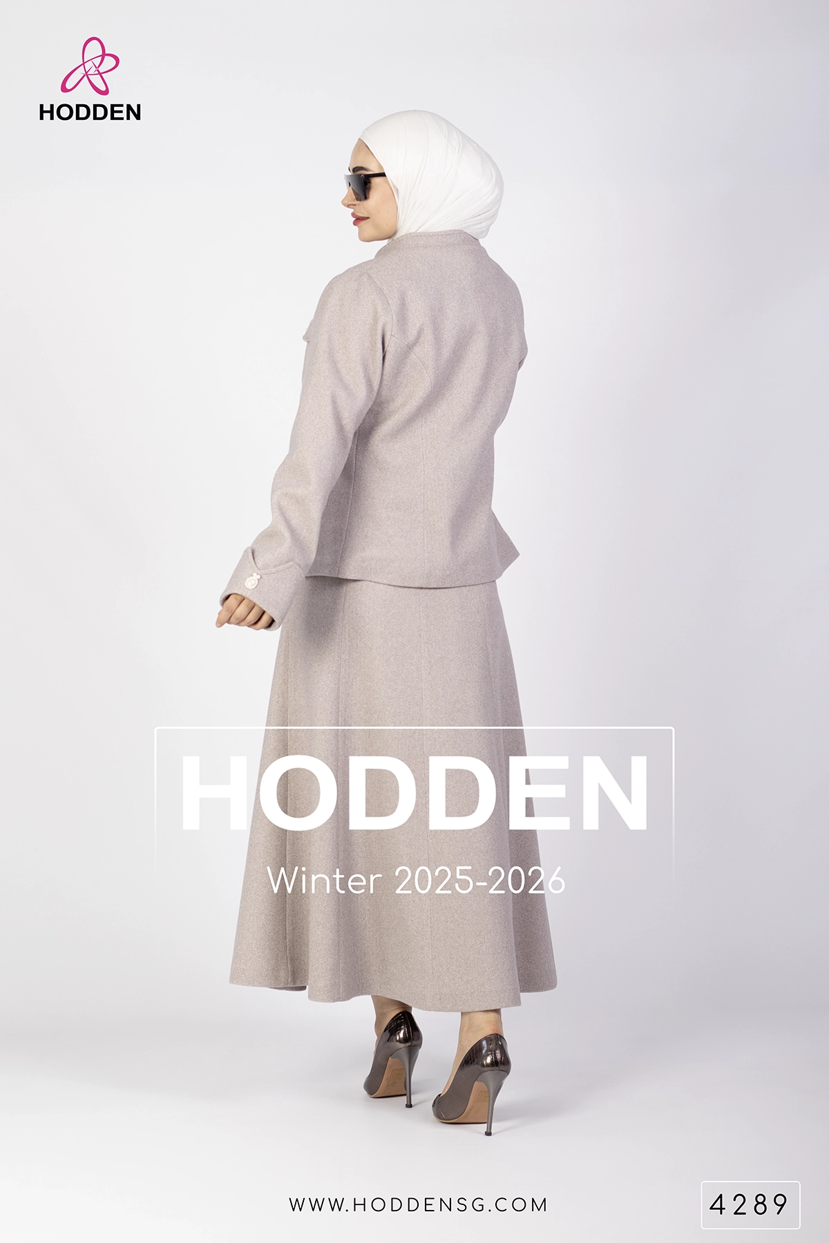 ⁦طقم جوخ تنورة كم مقلب -4289⁩ - الصورة ⁦5⁩