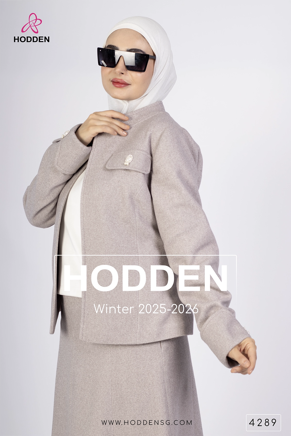 ⁦طقم جوخ تنورة كم مقلب -4289⁩ - الصورة ⁦6⁩