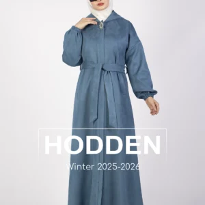 عباية مخمل بروش على الرده -4291