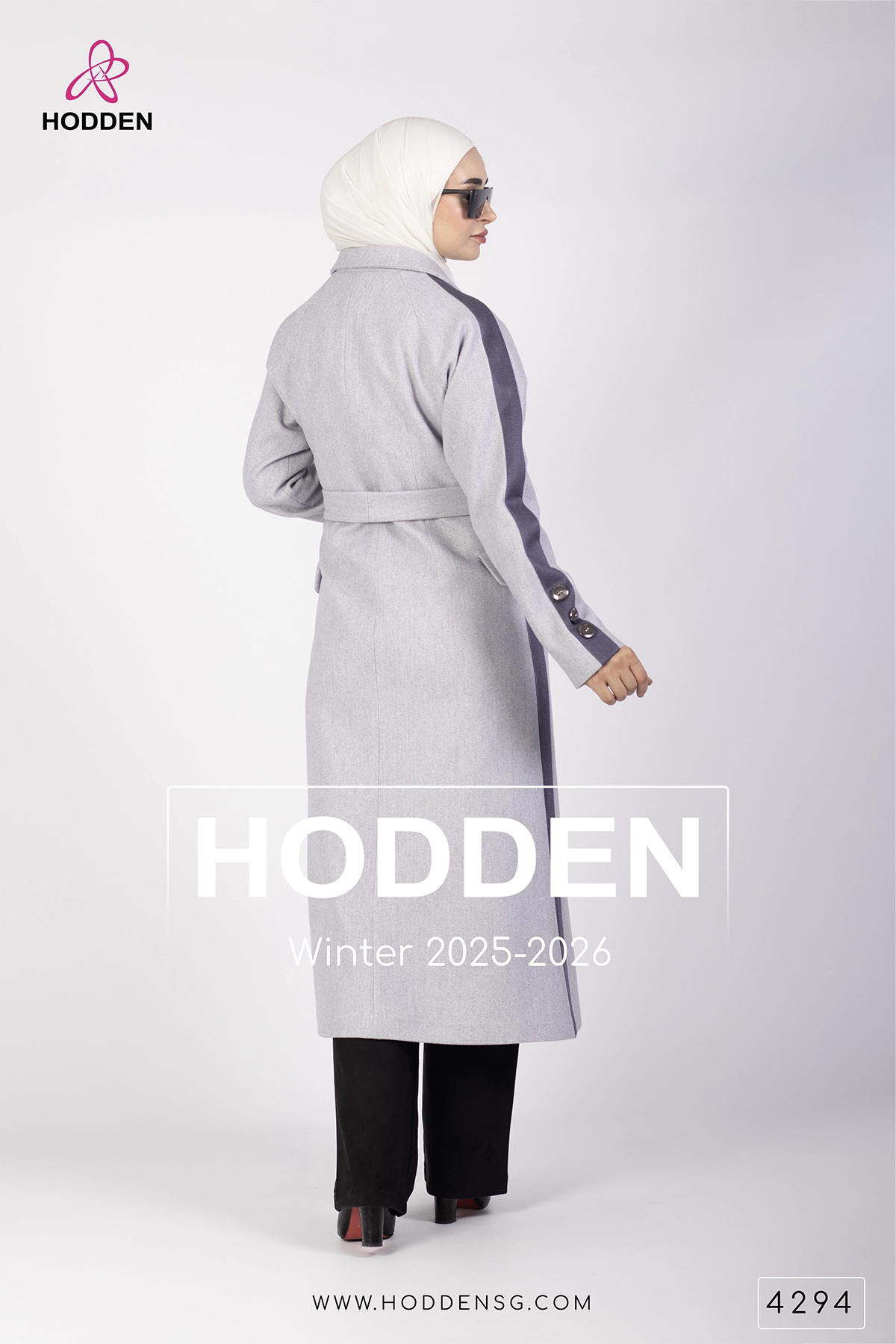 4294 -مانطو جوخ خط على جنب - الصورة 2