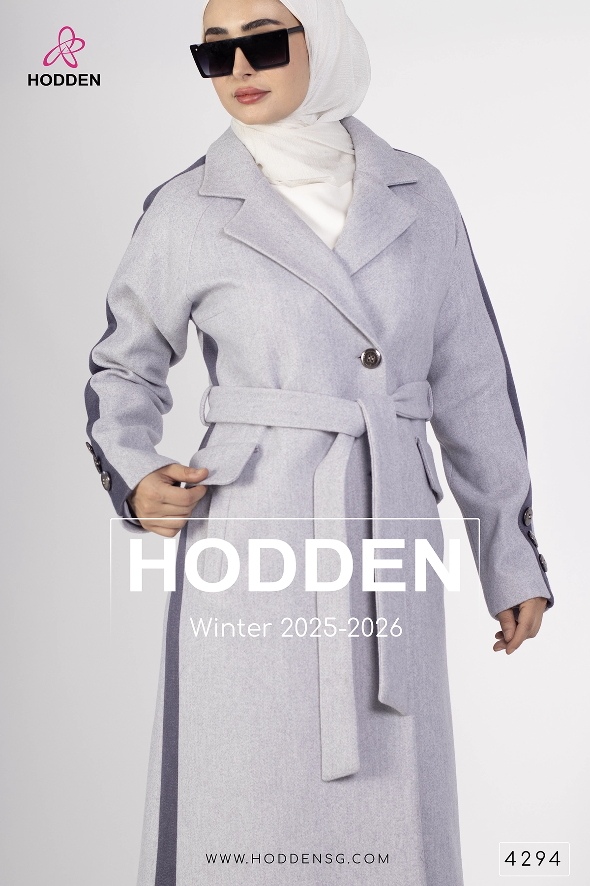 4294 -مانطو جوخ خط على جنب - الصورة 5