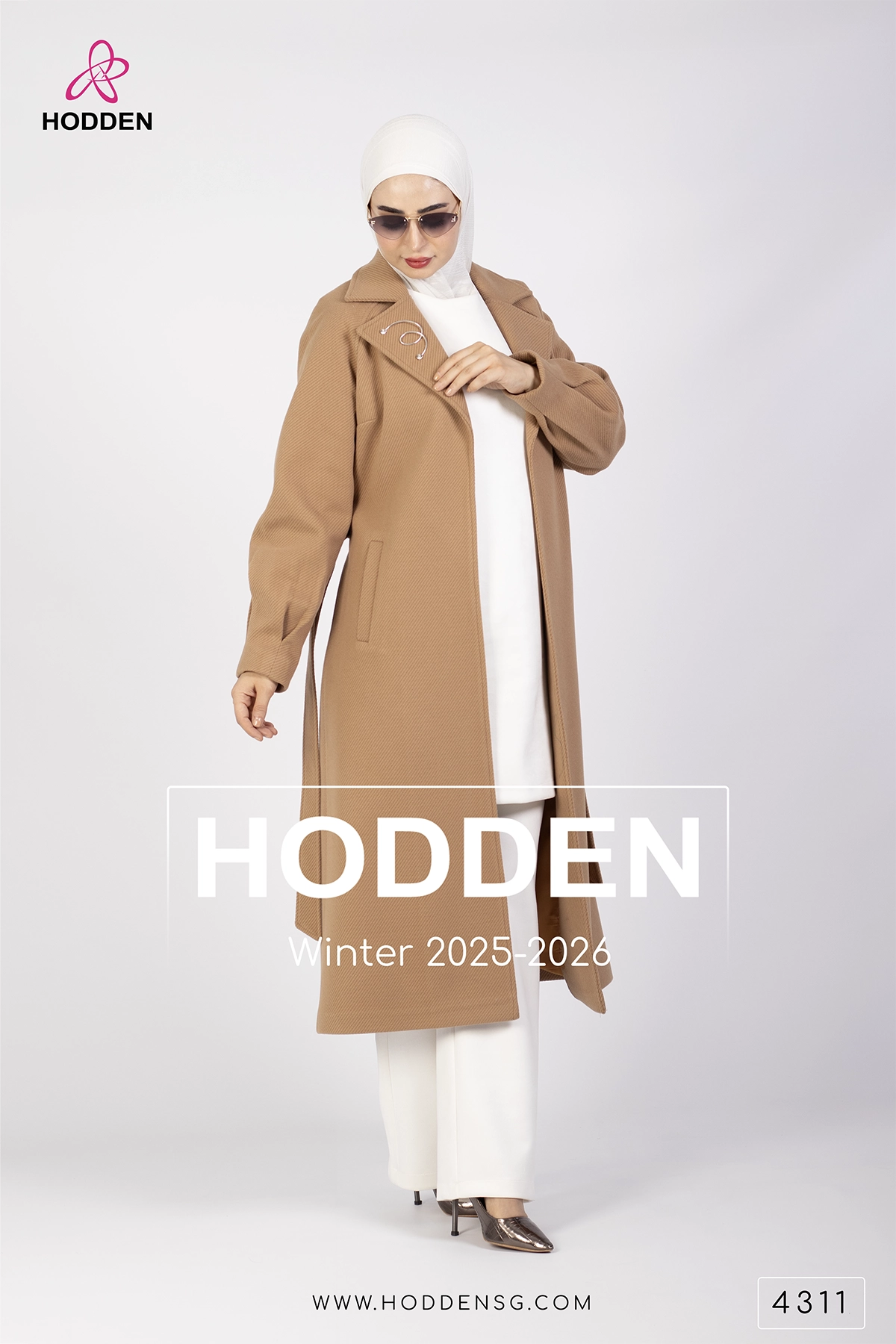 4311-مانطو جوخ محزز مع بروتل - الصورة 4