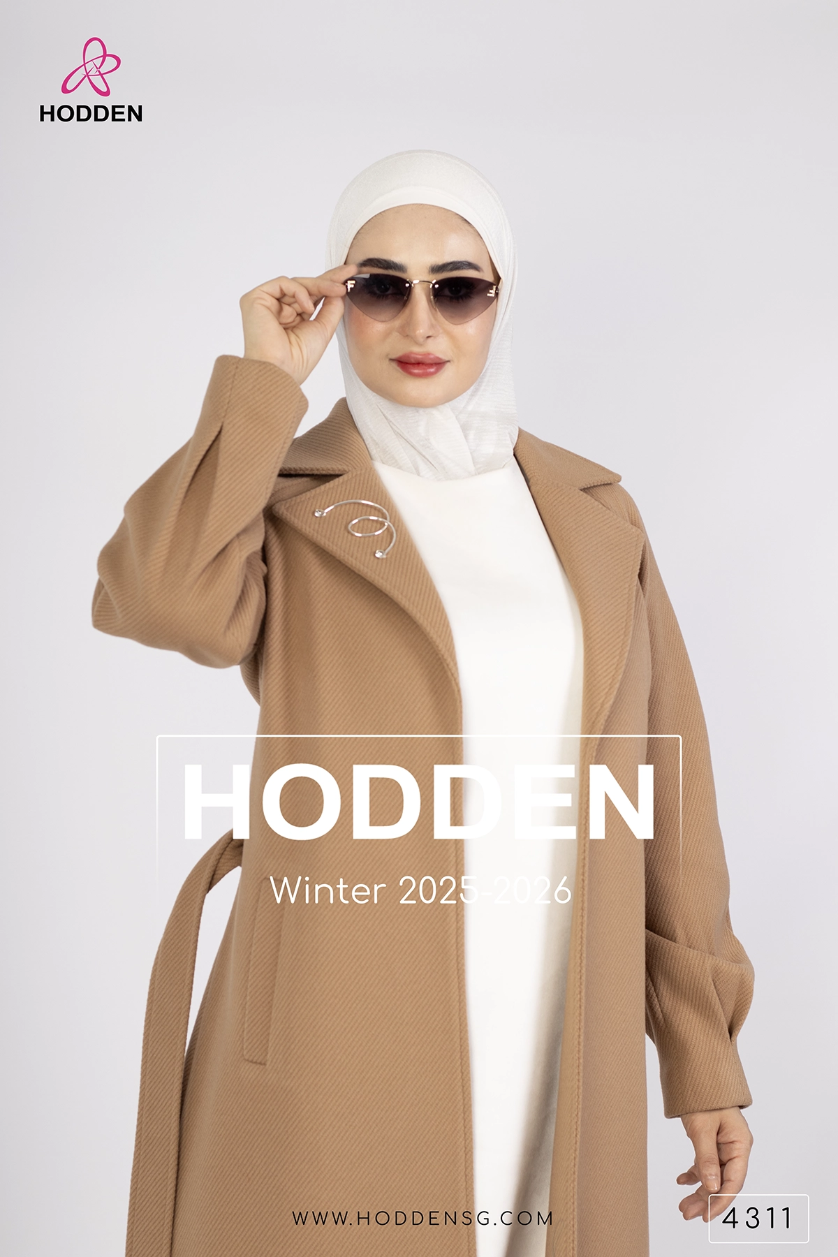 4311-مانطو جوخ محزز مع بروتل - الصورة 8