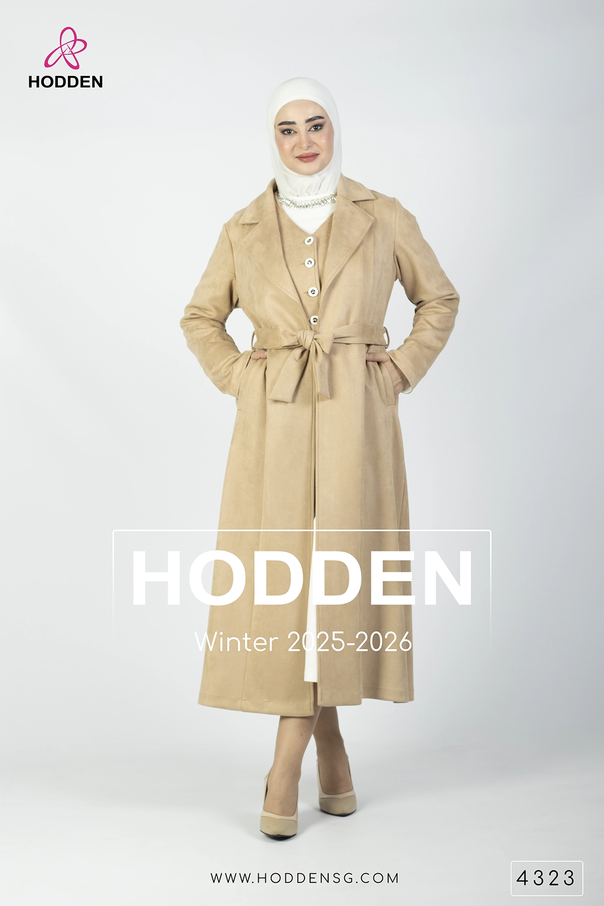 طقم مخمل مانطو فستان جيليته - 4323