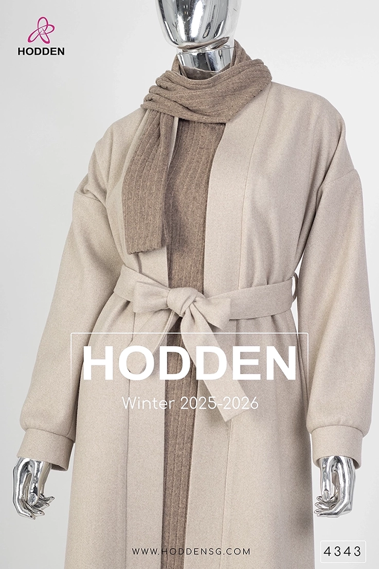 ⁦مانطو جوخ فلت مع فستان وشال -4343⁩ - الصورة ⁦8⁩