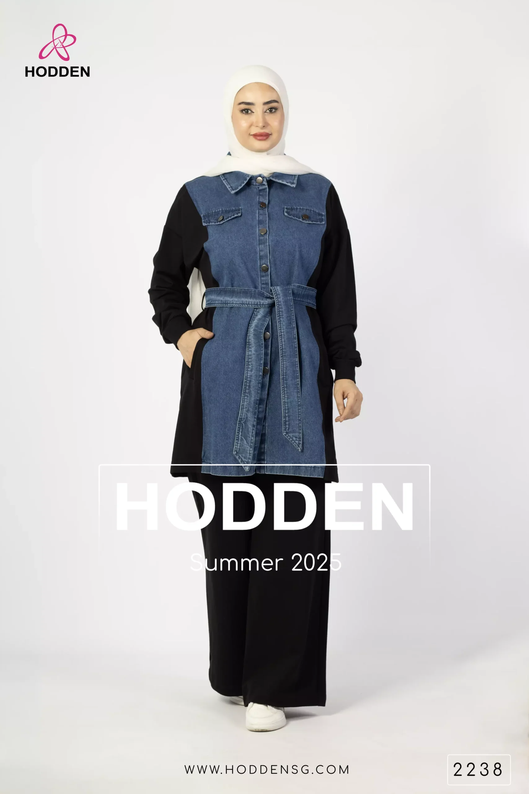 ⁦طقم قطن +جينز نصف جينز نصف قطن-2238⁩ - الصورة ⁦2⁩