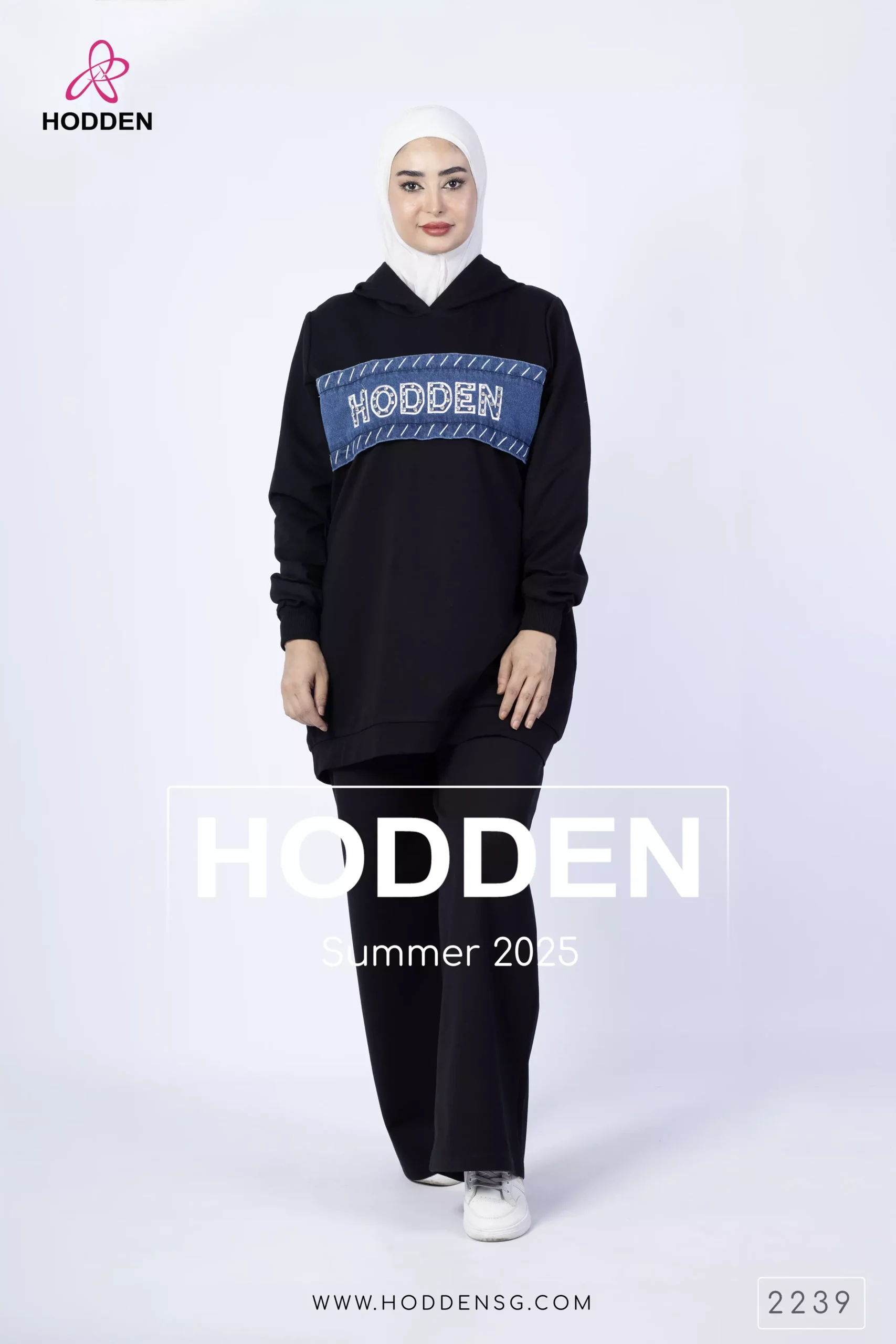 ⁦بيجامة قطن2 قطعة جينز عالصدر هودن -2239⁩ - الصورة ⁦3⁩