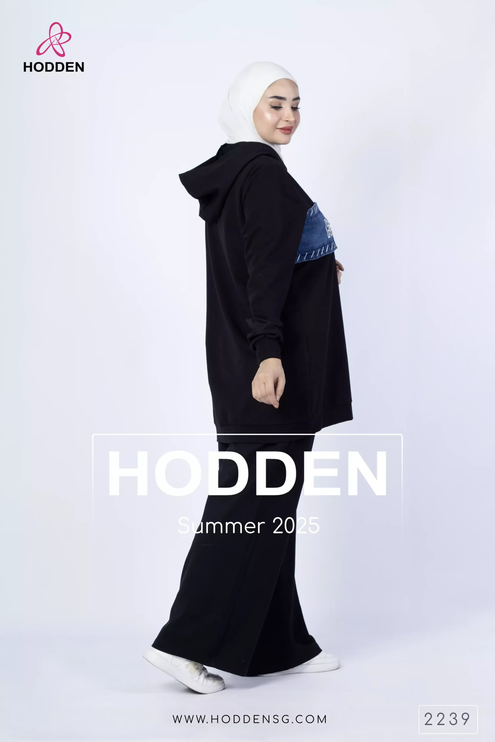 ⁦بيجامة قطن2 قطعة جينز عالصدر هودن -2239⁩ - الصورة ⁦6⁩