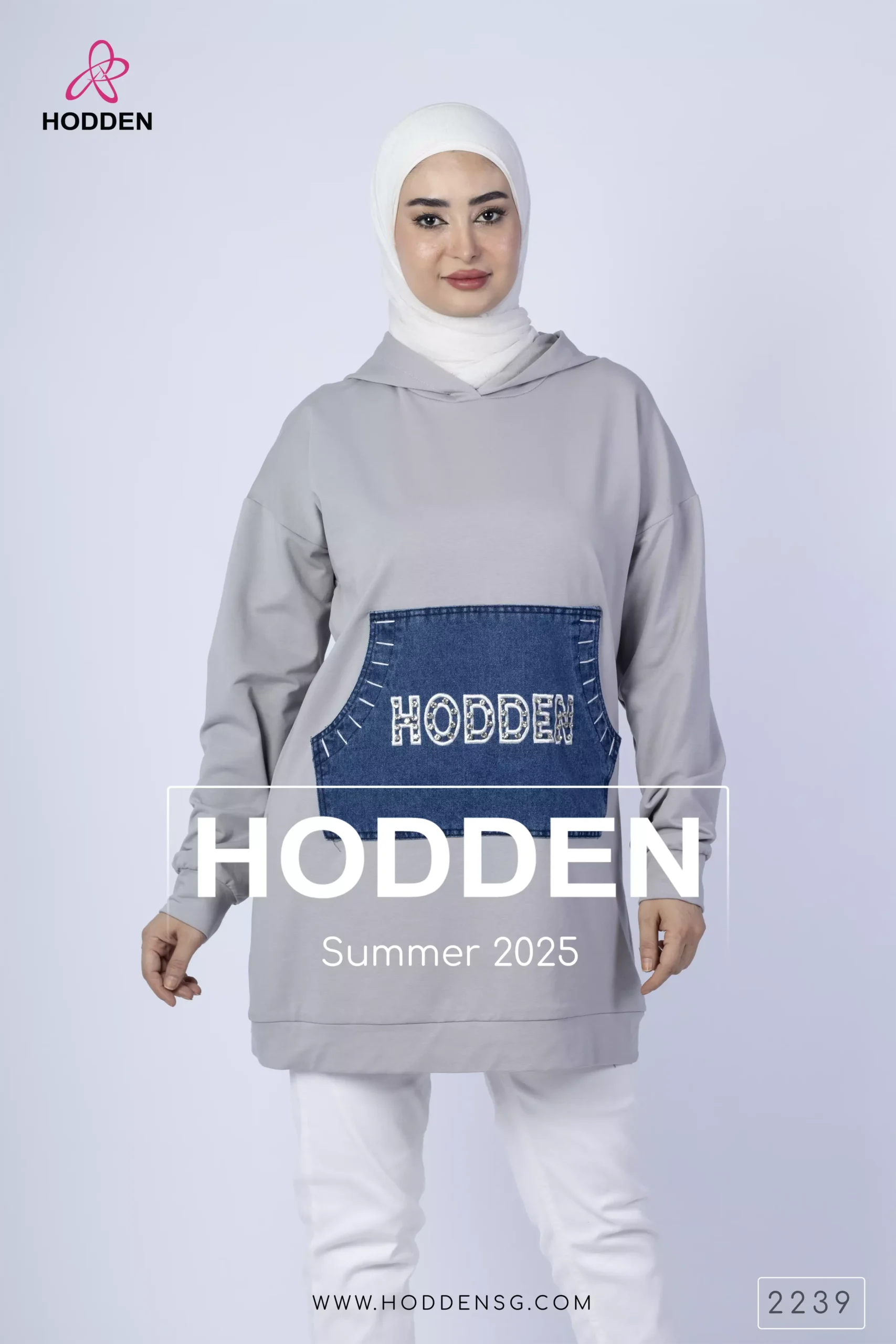 ⁦كنزه هودي جيبه جينز-2240⁩ - الصورة ⁦4⁩