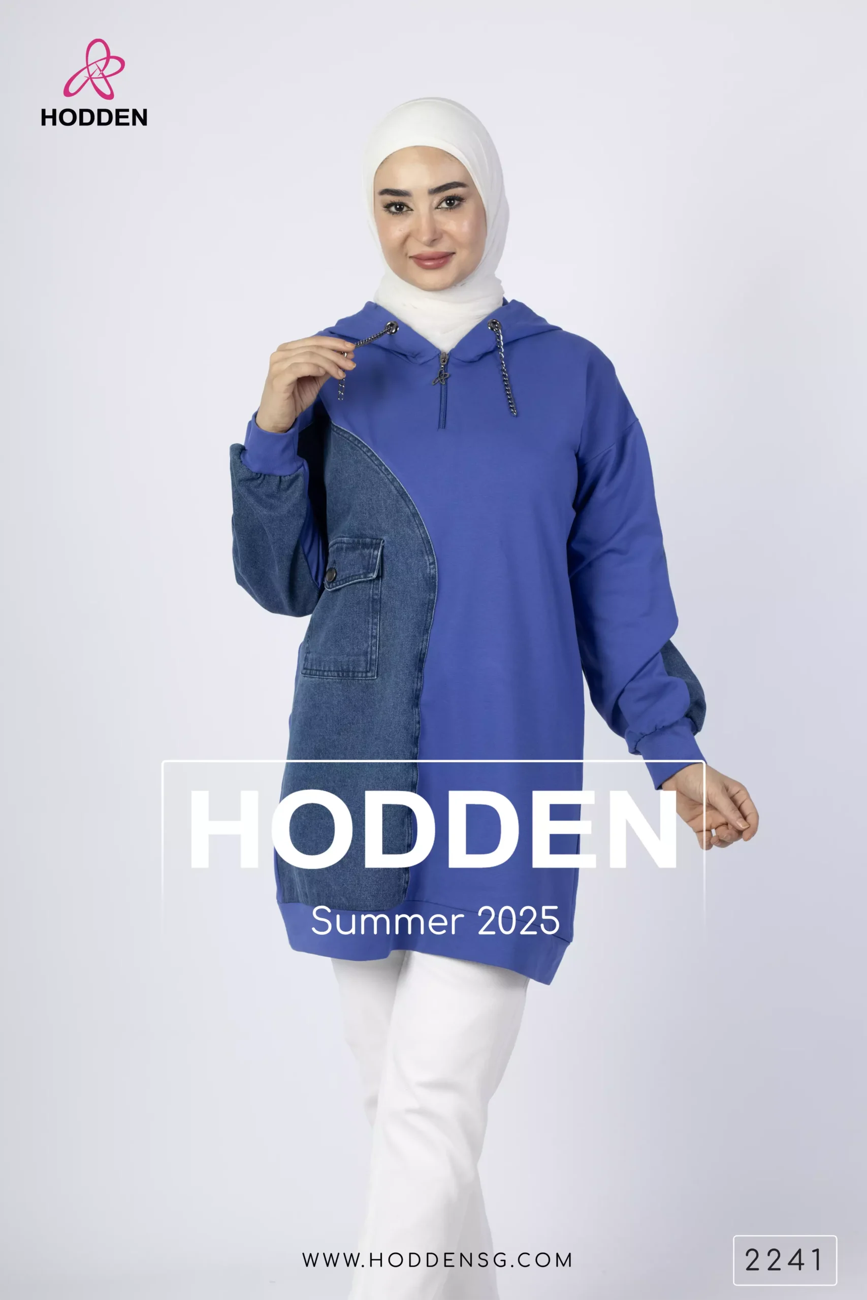 ⁦2241 -كنزه قطن مصف صدر جينز⁩ - الصورة ⁦5⁩