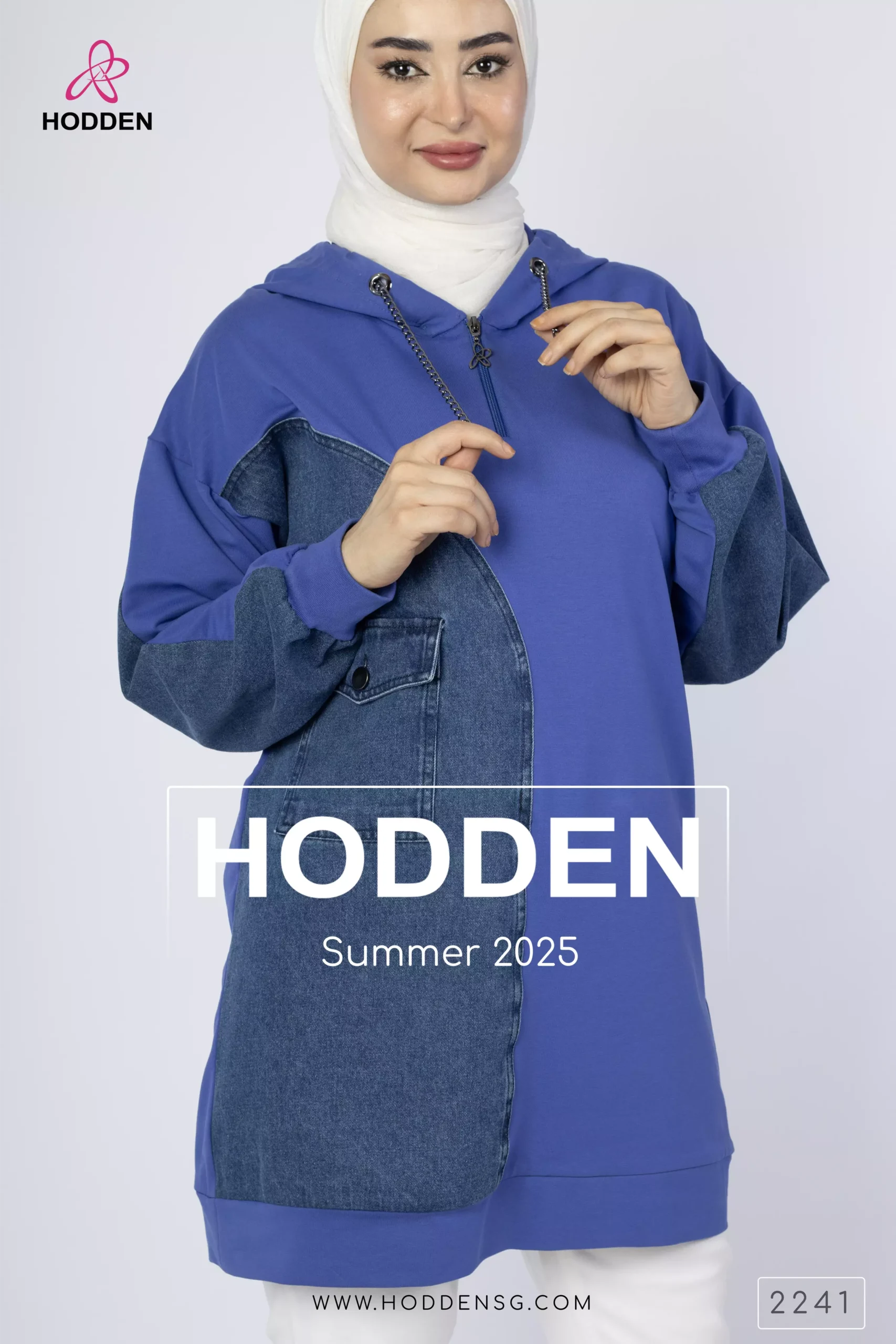 ⁦2241 -كنزه قطن مصف صدر جينز⁩ - الصورة ⁦2⁩