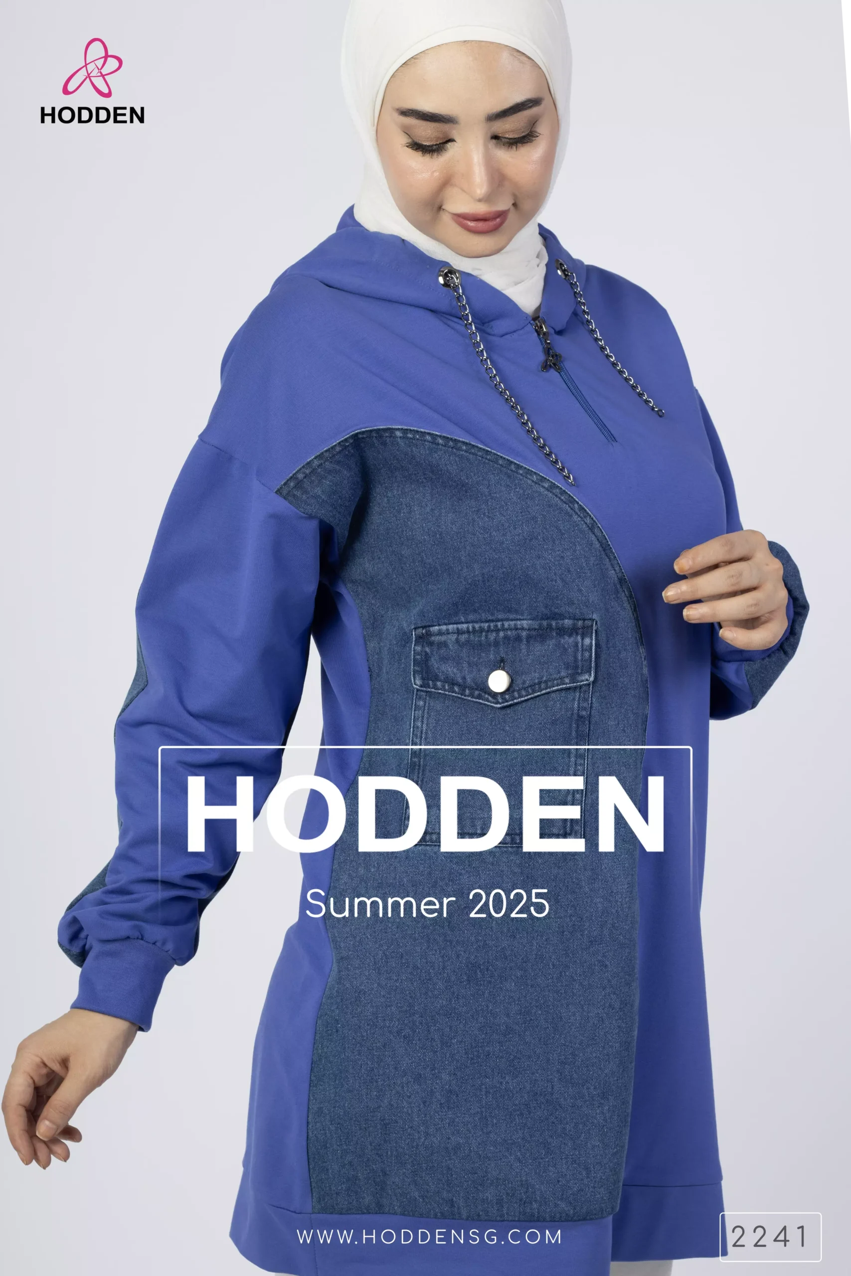 ⁦2241 -كنزه قطن مصف صدر جينز⁩ - الصورة ⁦6⁩