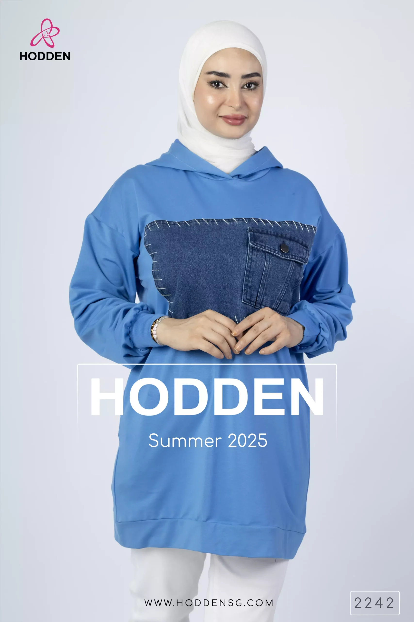 ⁦كنزه قطن جينز على صدر -2242⁩ - الصورة ⁦2⁩