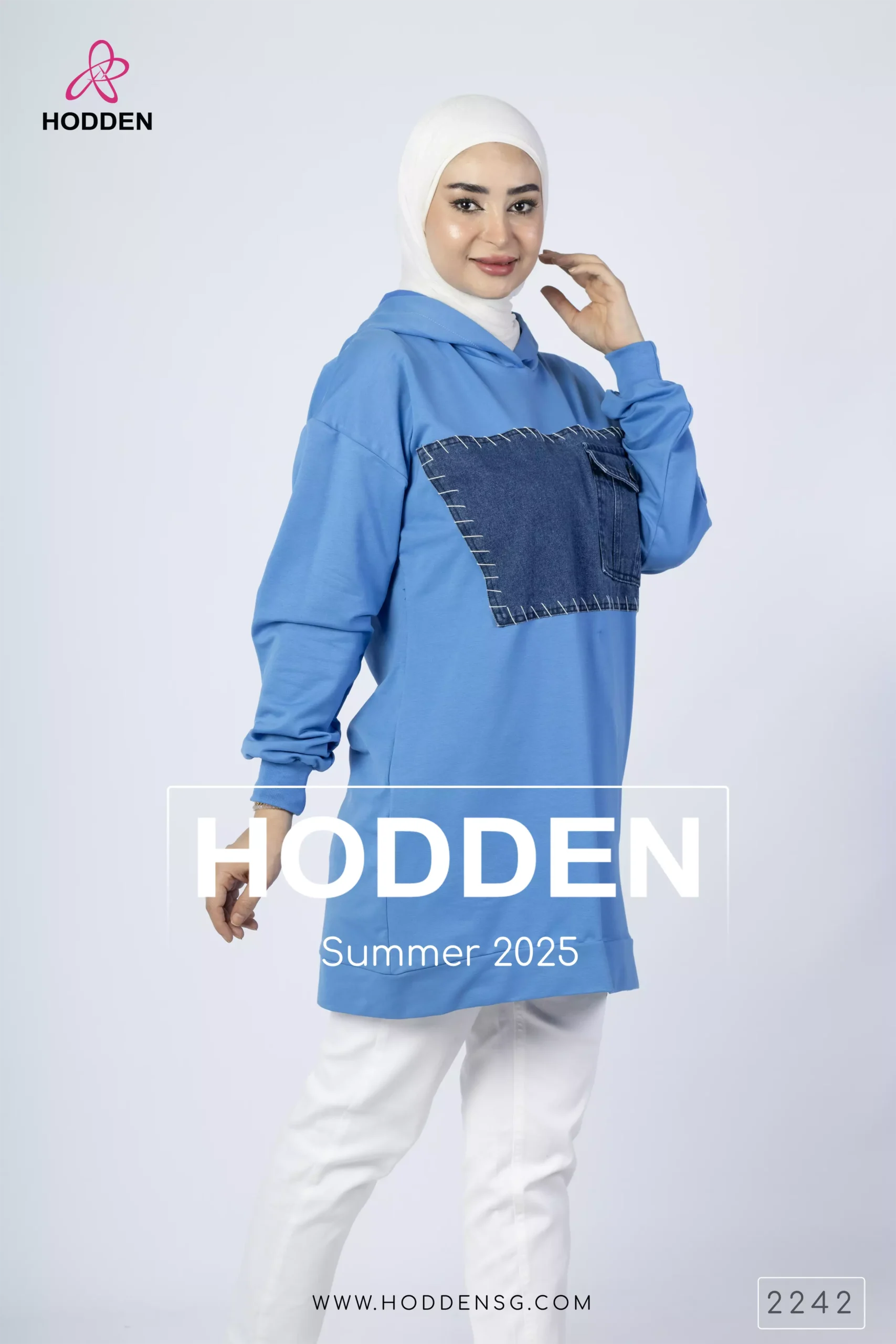 كنزه قطن جينز على صدر -2242