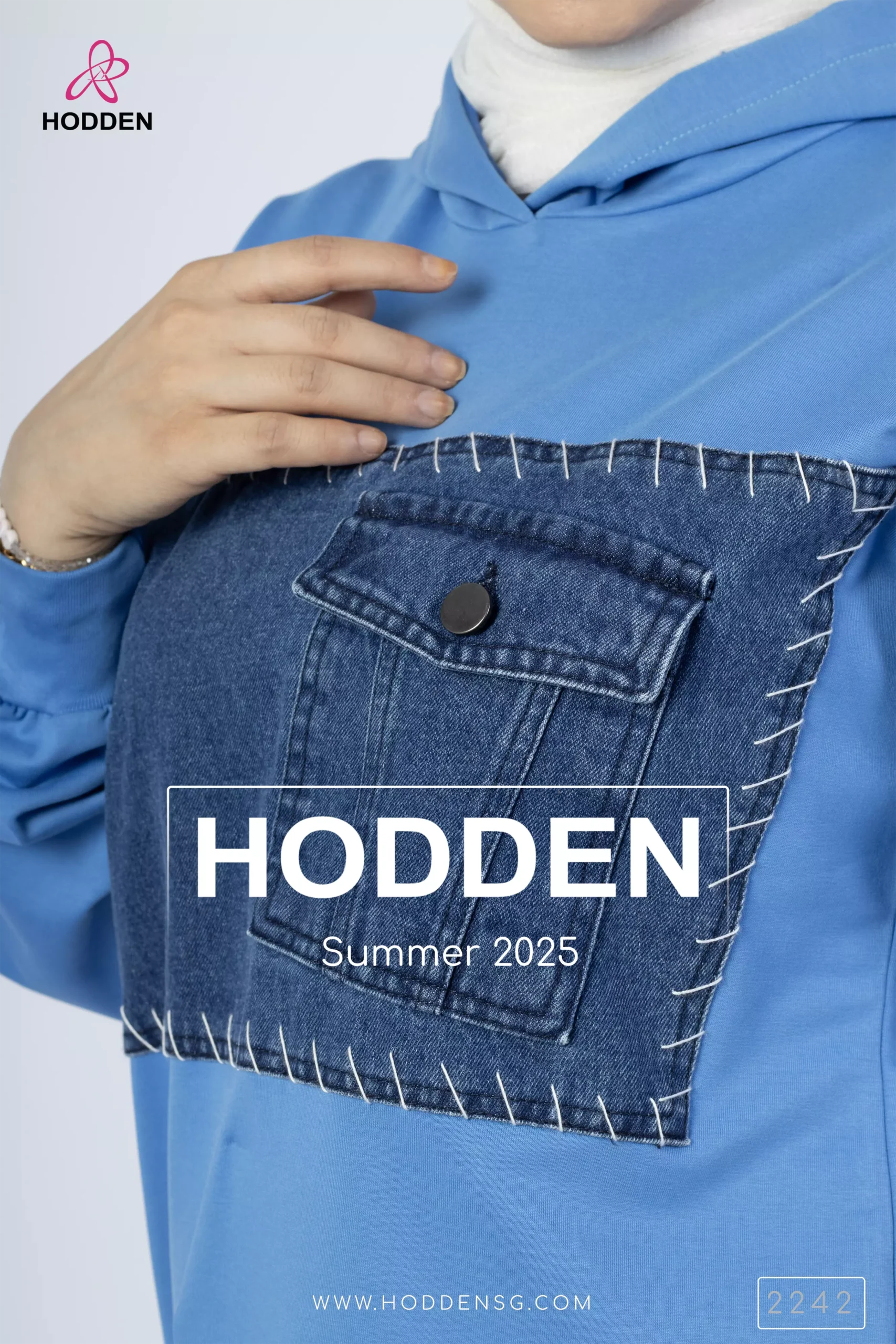 ⁦كنزه قطن جينز على صدر -2242⁩ - الصورة ⁦4⁩