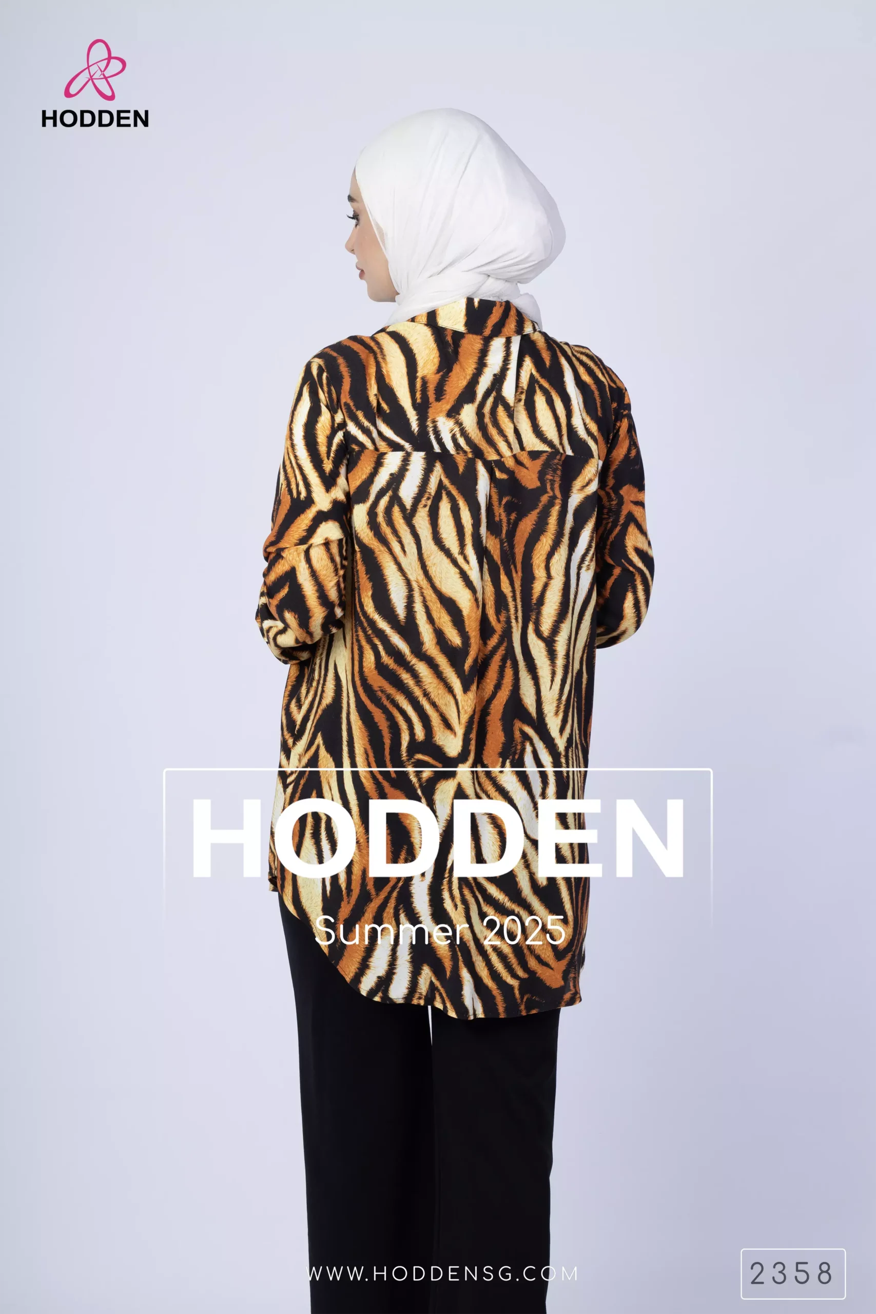 ⁦قميص  فلة عالى ظهر زيبره -2358⁩ - الصورة ⁦3⁩