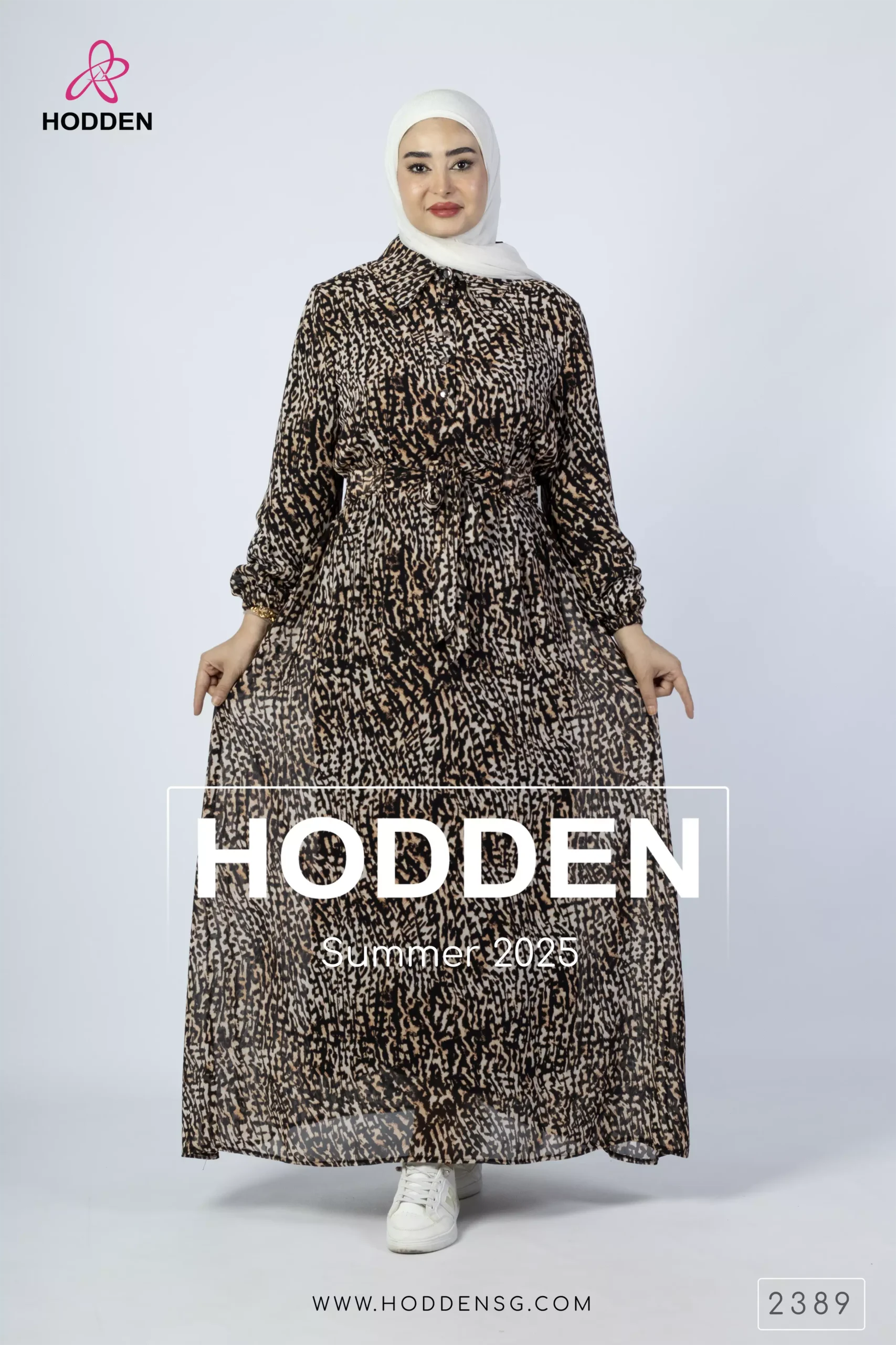 ⁦فستان شيفون مبطن -2389⁩ - الصورة ⁦2⁩