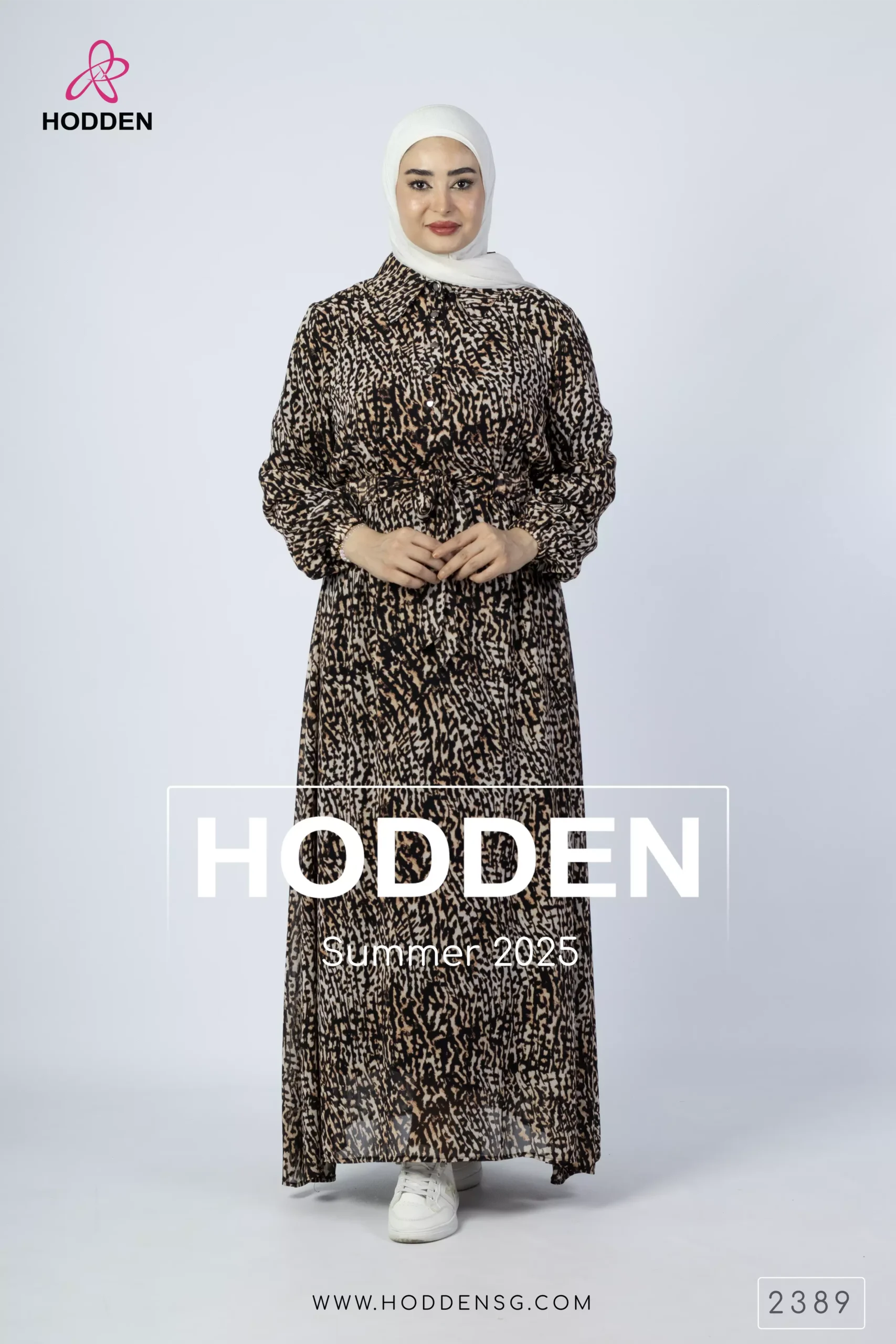 فستان شيفون مبطن -2389