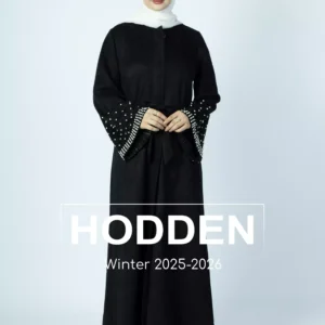 عباية مخمل كم شك لولو والماس - 4331