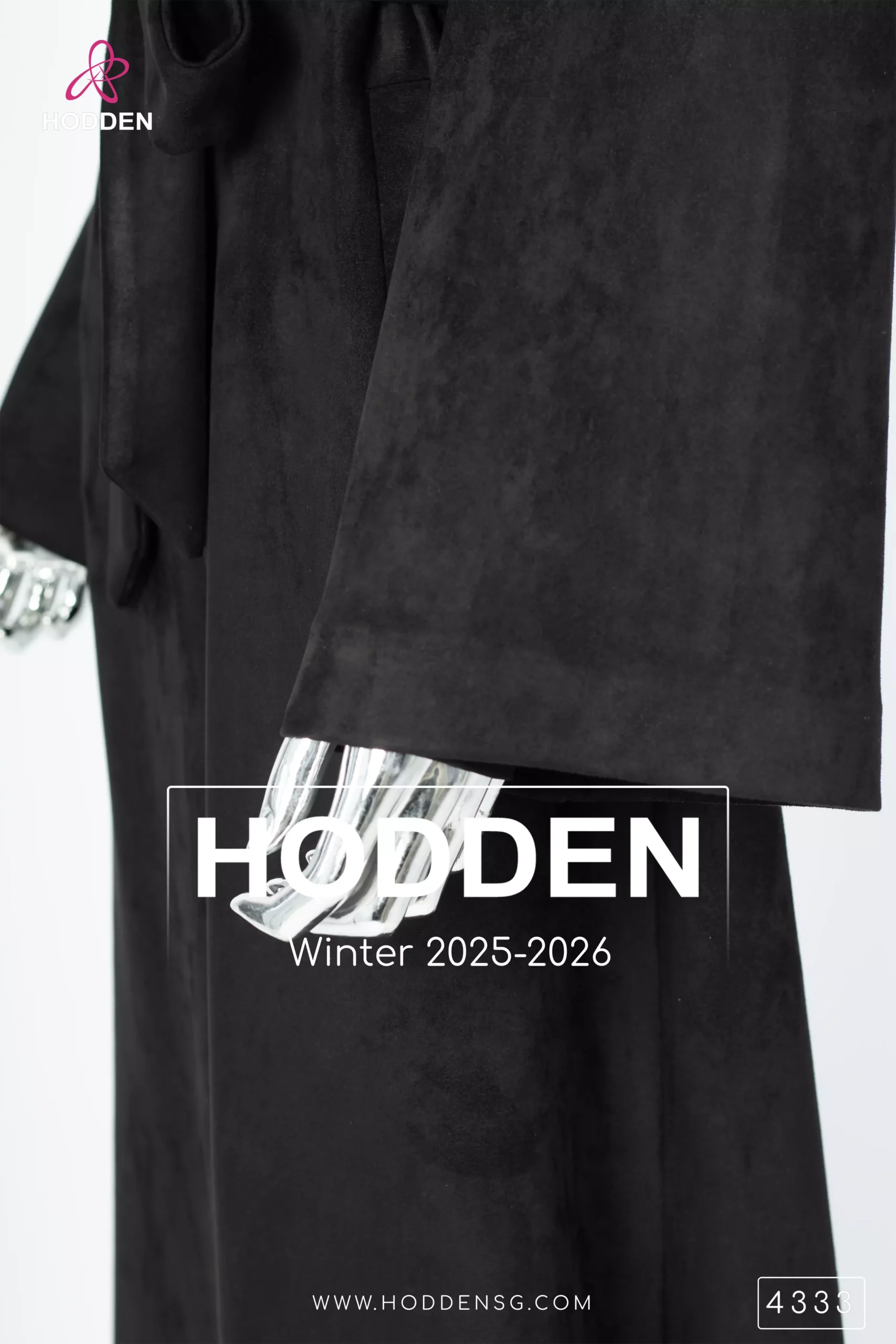 ⁦عباية مخمل سويد شك شعاع - 4333⁩ - الصورة ⁦9⁩