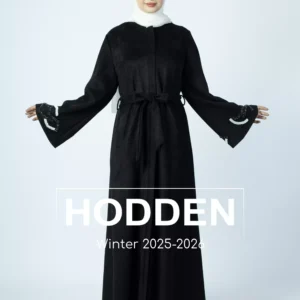 عباية مخمل سويد شك قوص - 4334