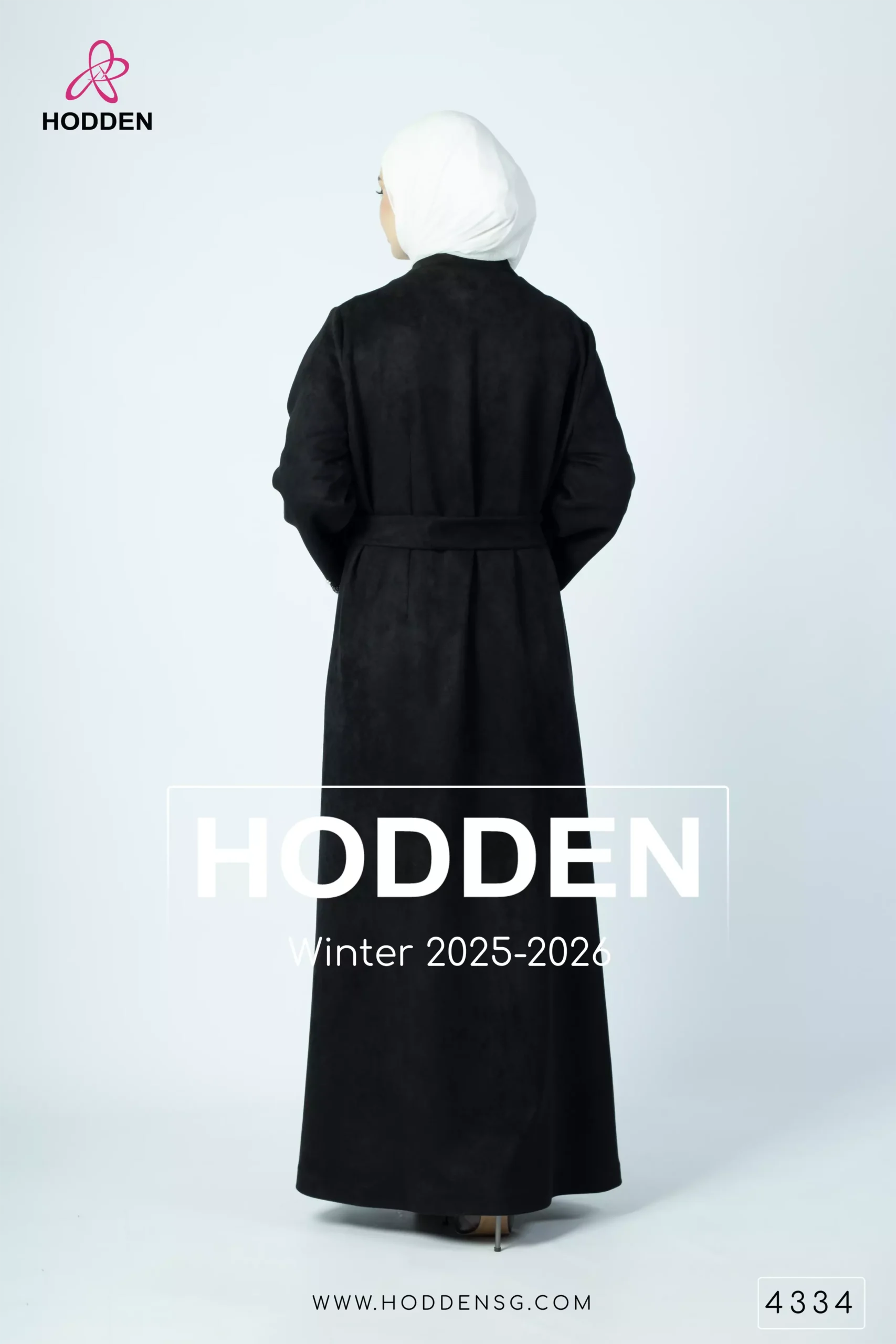 ⁦عباية مخمل سويد شك  قوص - 4334⁩ - الصورة ⁦3⁩