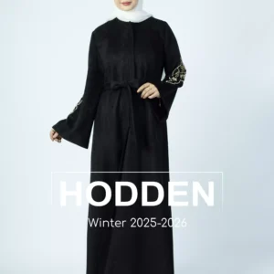 عباية مخمل سويد سك لوزه - 4353