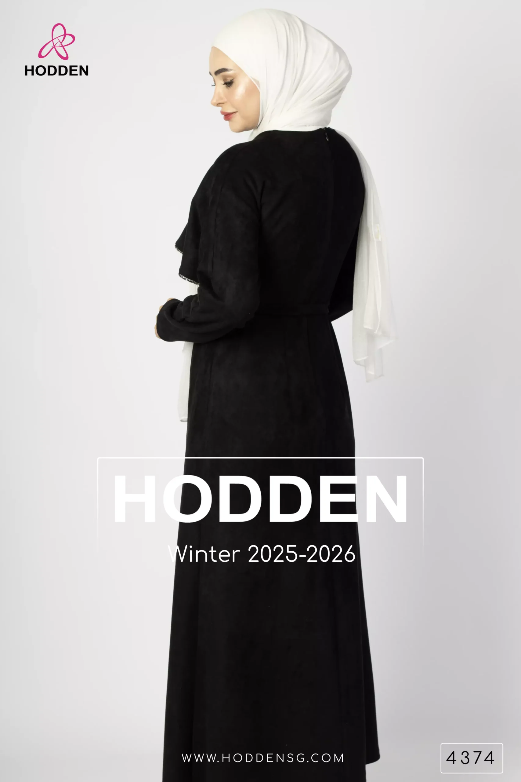 ⁦فستان سويد مع رده - 4374⁩ - الصورة ⁦6⁩