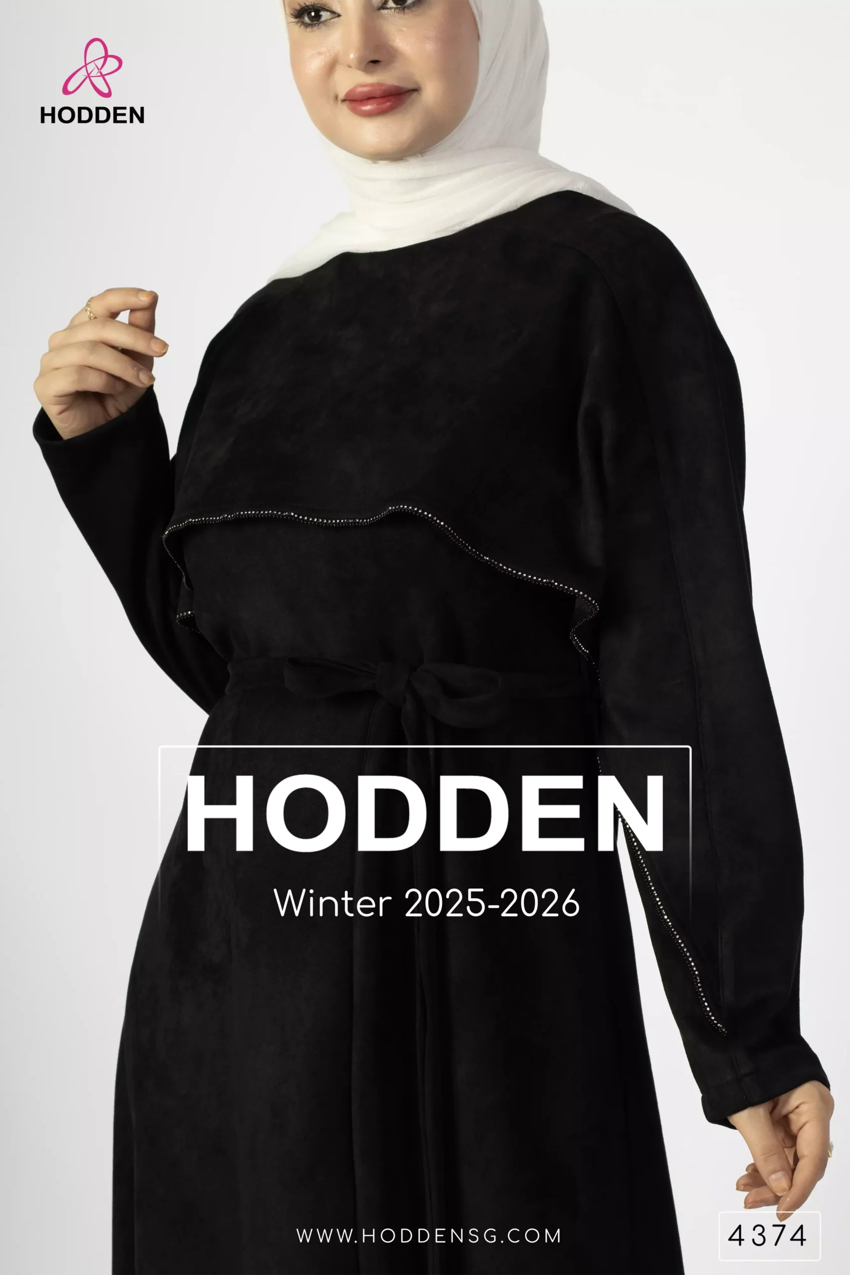 ⁦فستان سويد مع رده - 4374⁩ - الصورة ⁦7⁩