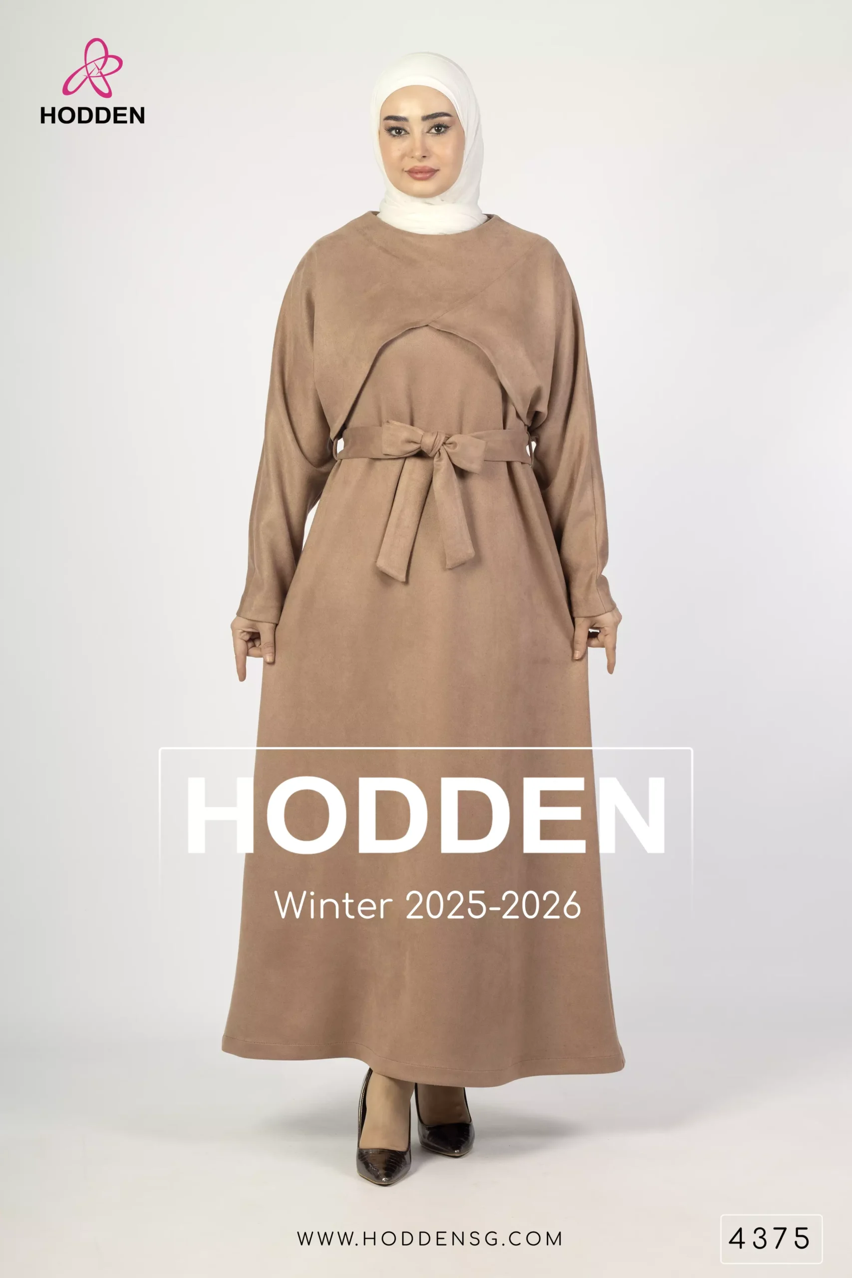 ⁦فستان سويد مع ركاب قصير - 4375⁩ - الصورة ⁦5⁩