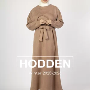 فستان سويد مع ركاب قصير - 4375