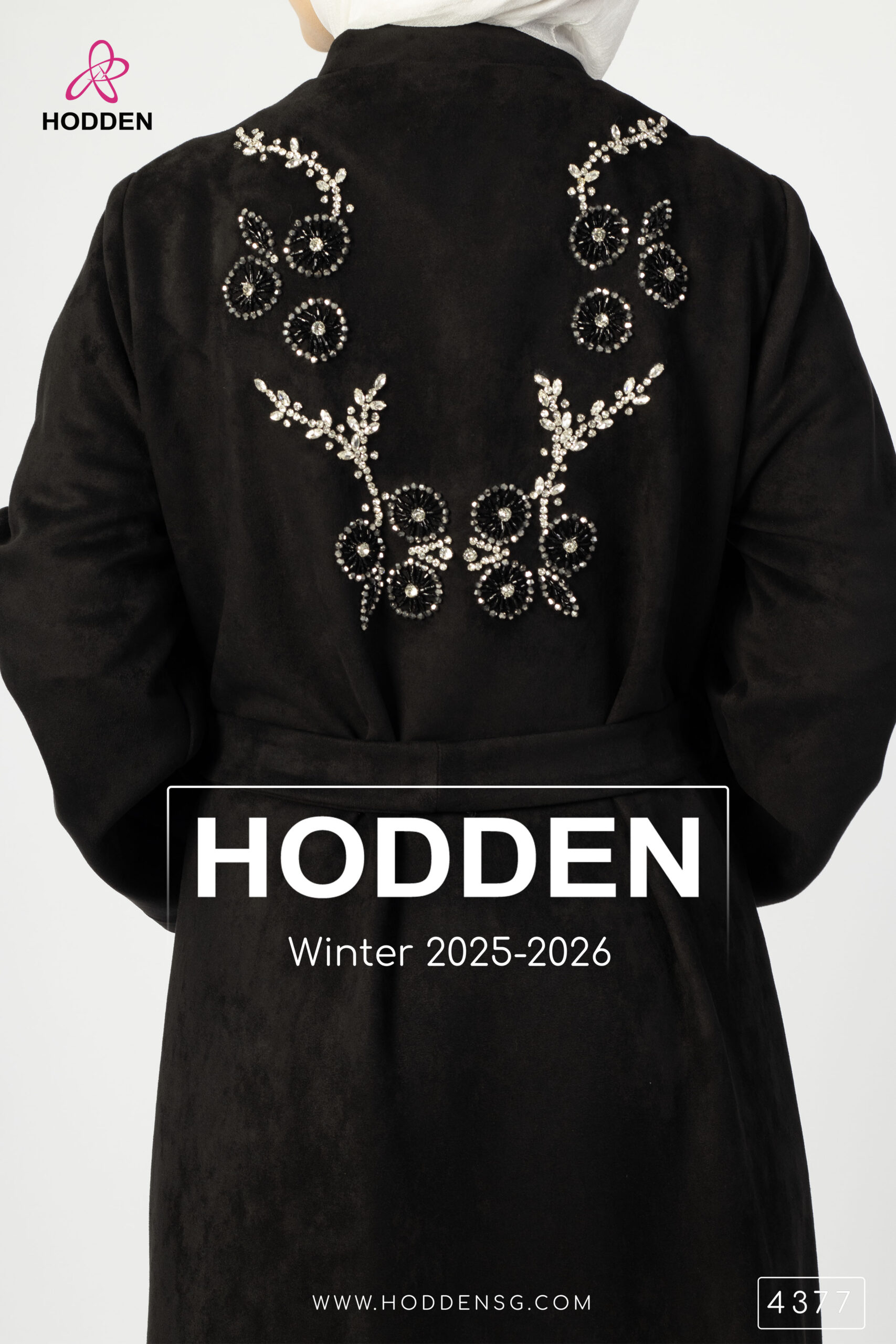 ⁦عباية مخمل شك صدر مع ظهر - 4377⁩ - الصورة ⁦3⁩