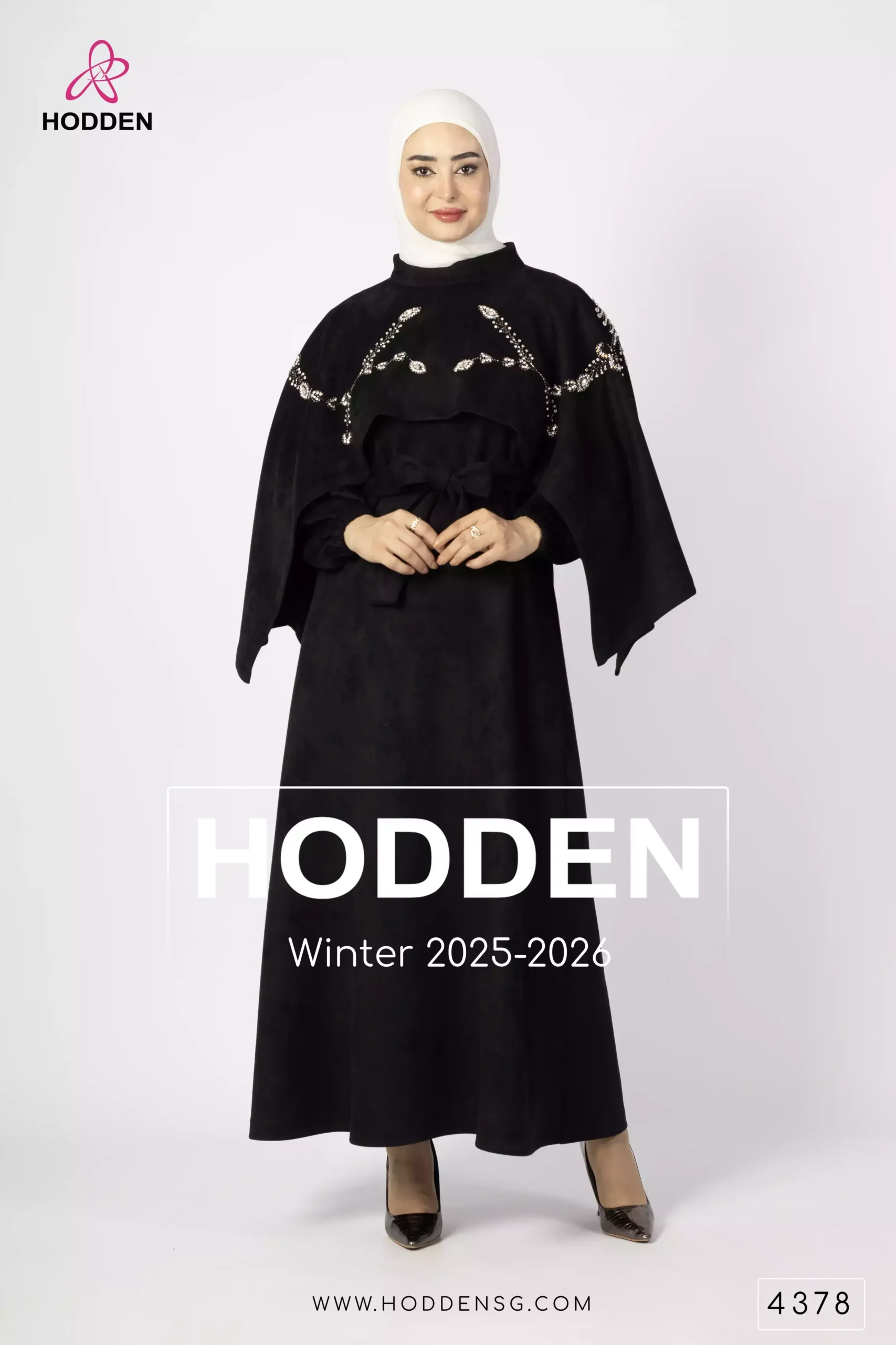 عابيه مخمل  مع كاب قصير شك - 4378