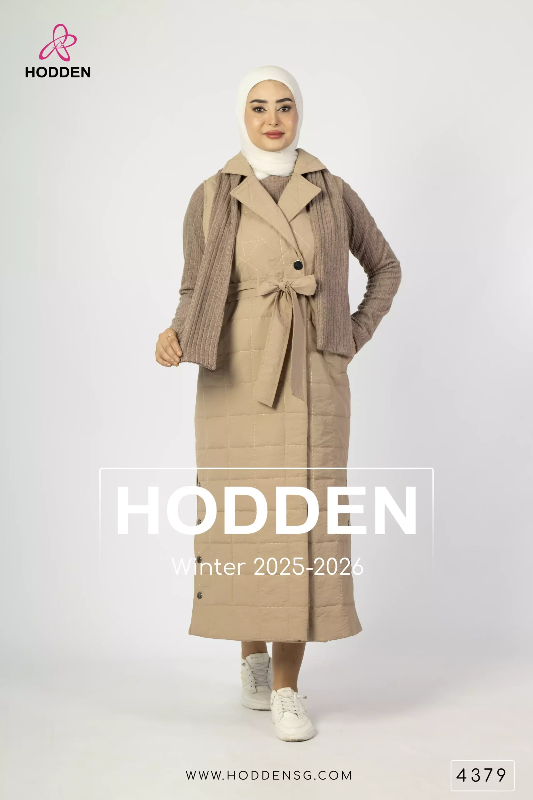 مانطو شتوي مع شال - 4379